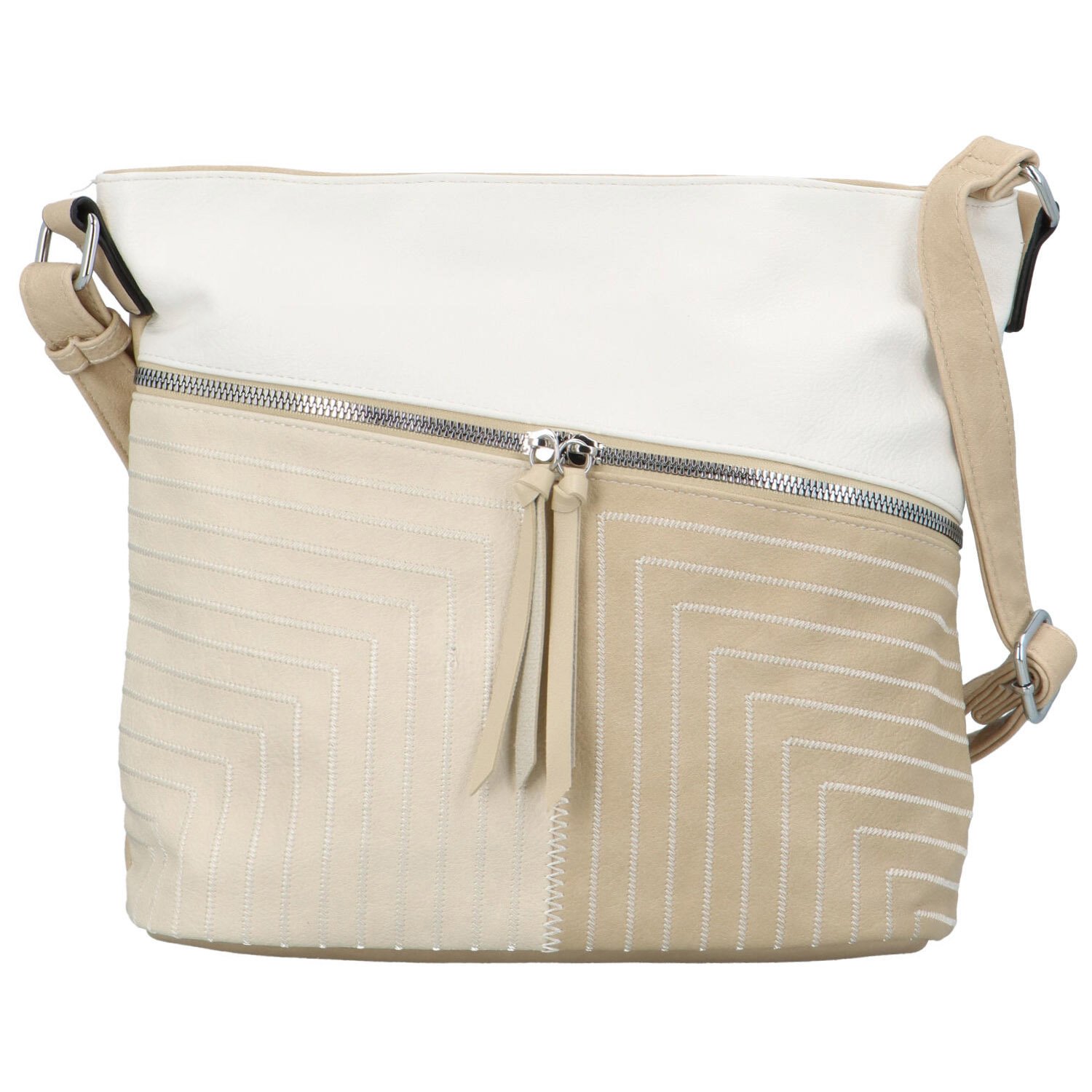 Dámska crossbody kabelka krémová - Firenze Bonnieta