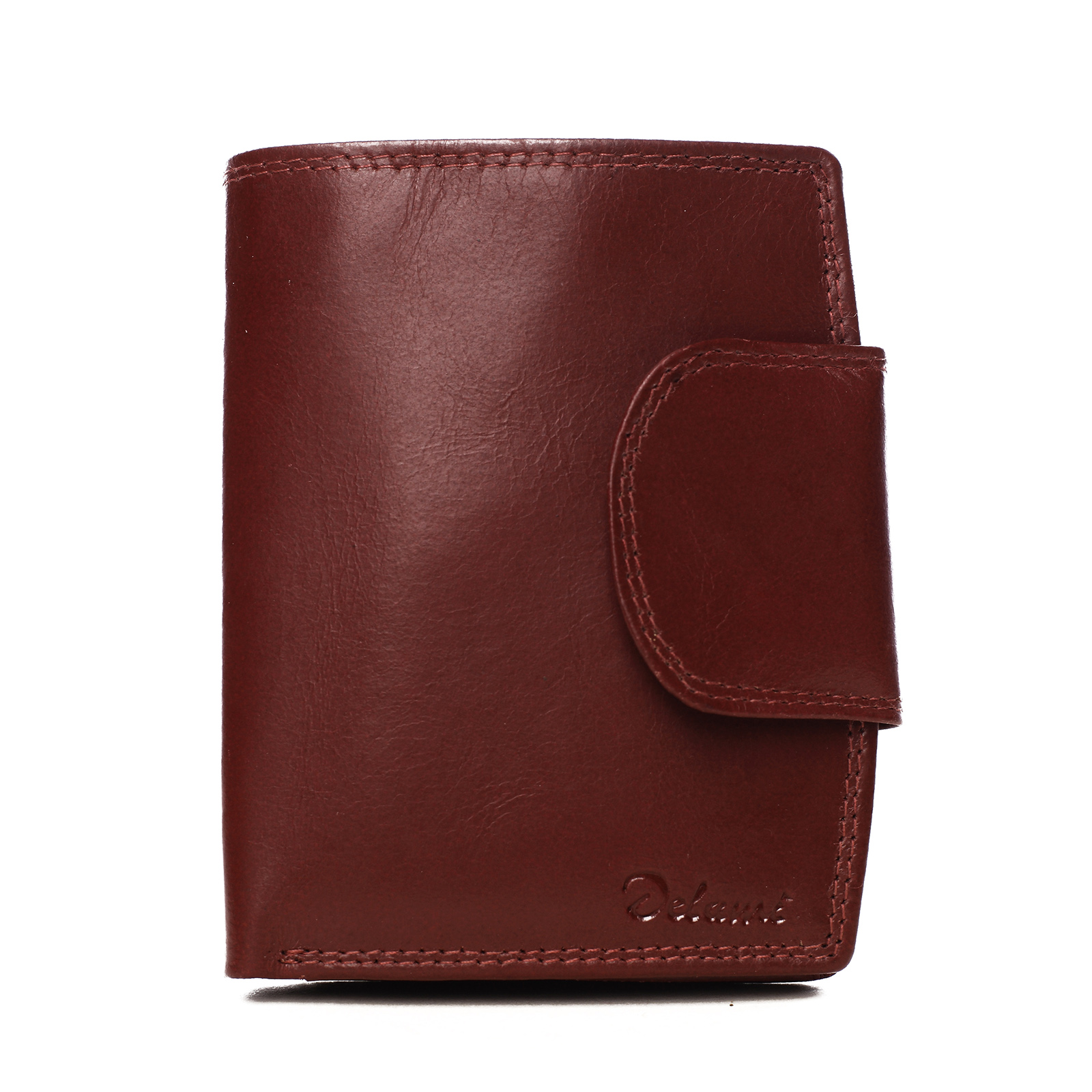 Pánska kožená peňaženka vínová - Delami Biser