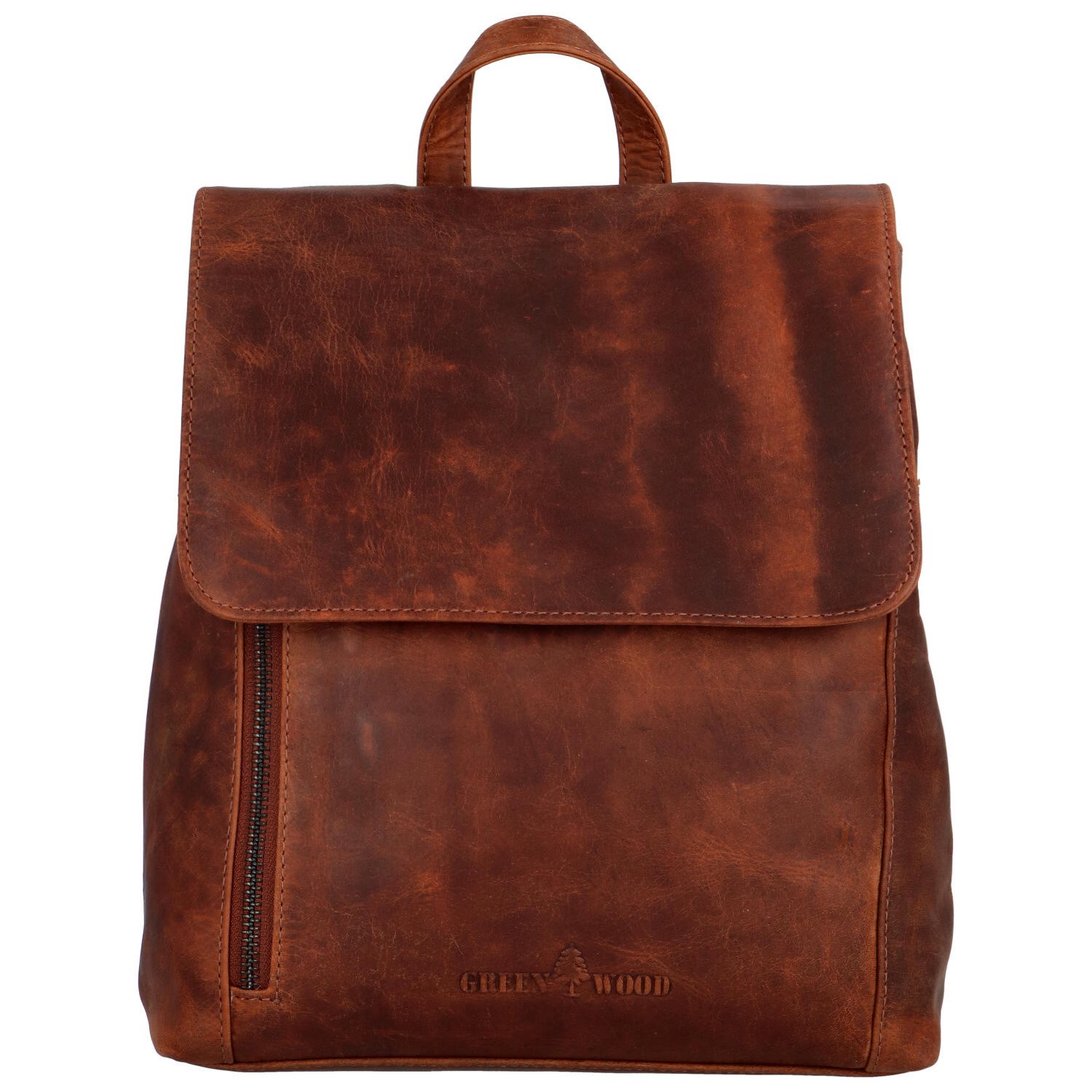 Dámsky kožený batoh hnedý - Greenwood Angie