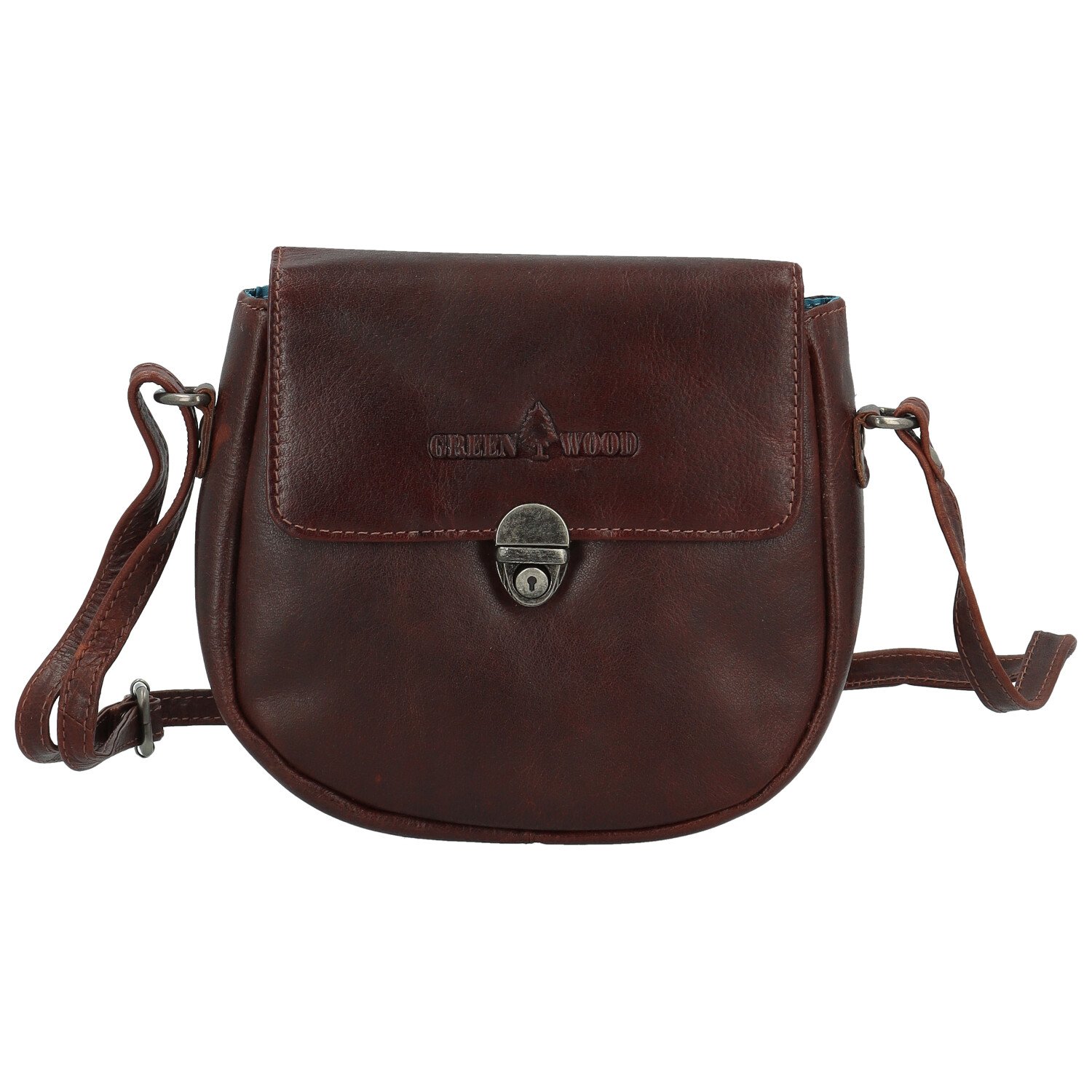 Dámska kožená crossbody kabelka hnedá - Greenwood Wika