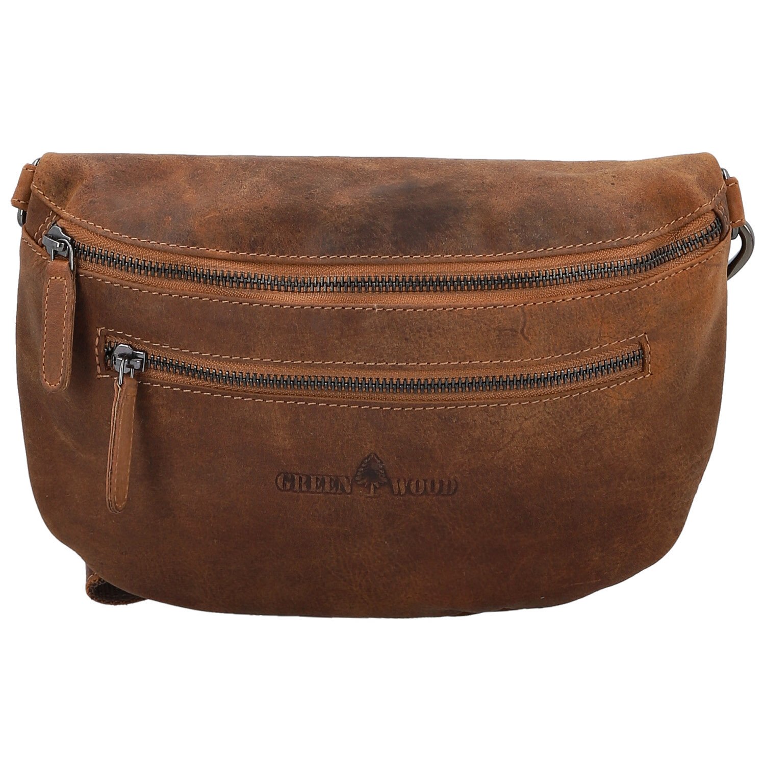 Dámska kožená kabelka/ľadvinka camel - Greenwood Terry