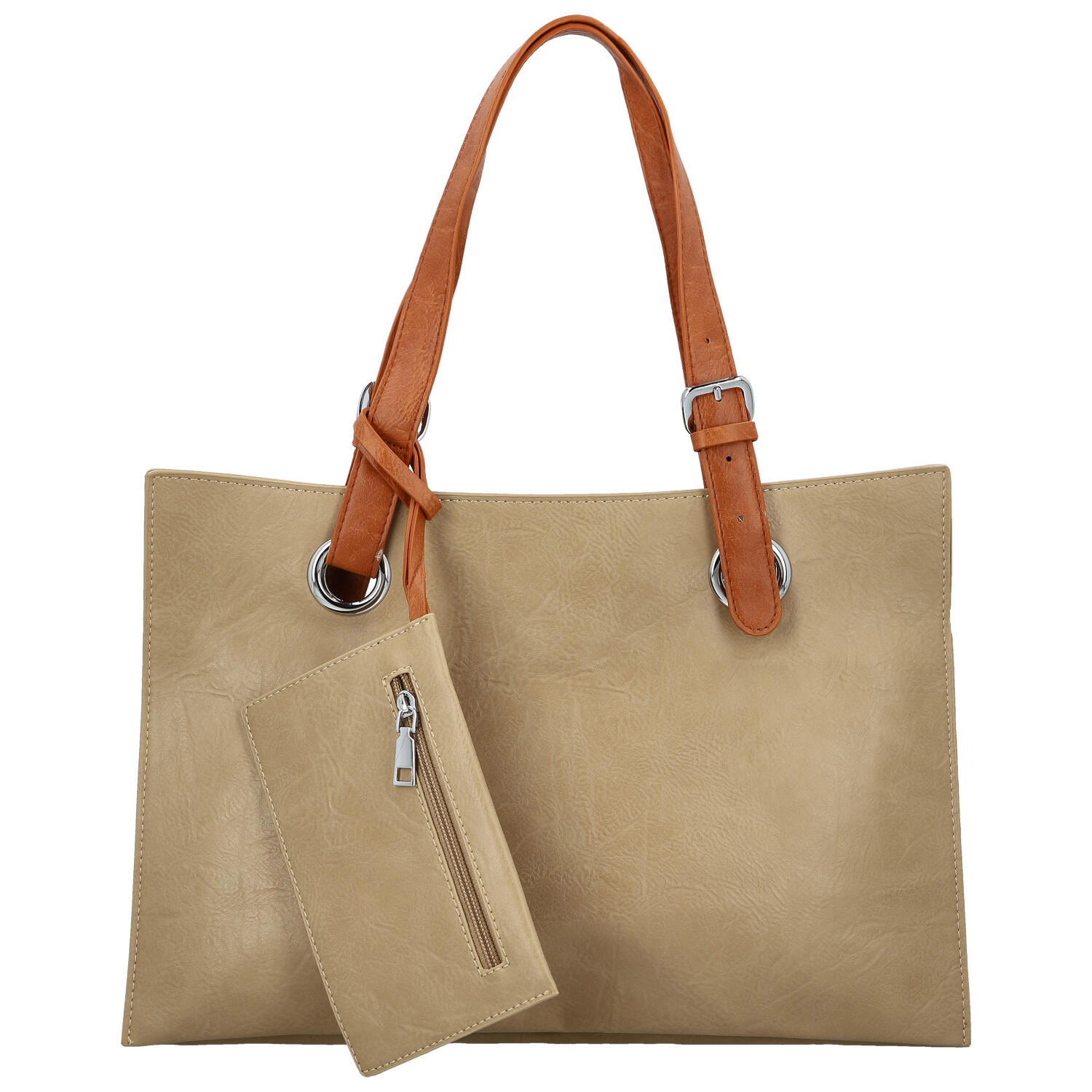 Dámska kabelka cez rameno tmavo béžová - Firenze Melisa