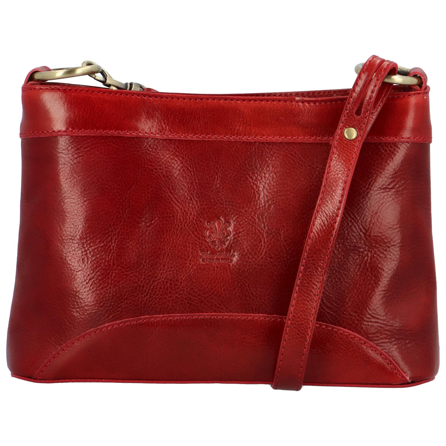 Dámska kožená crossbody kabelka červená - Delami Orienty