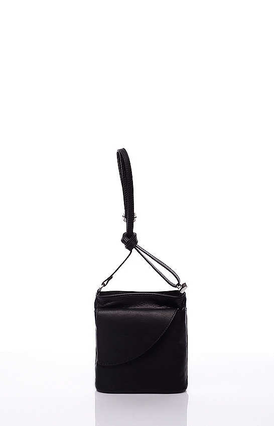 Dámska kožená crossbody kabelka čierna - Delami Iraida