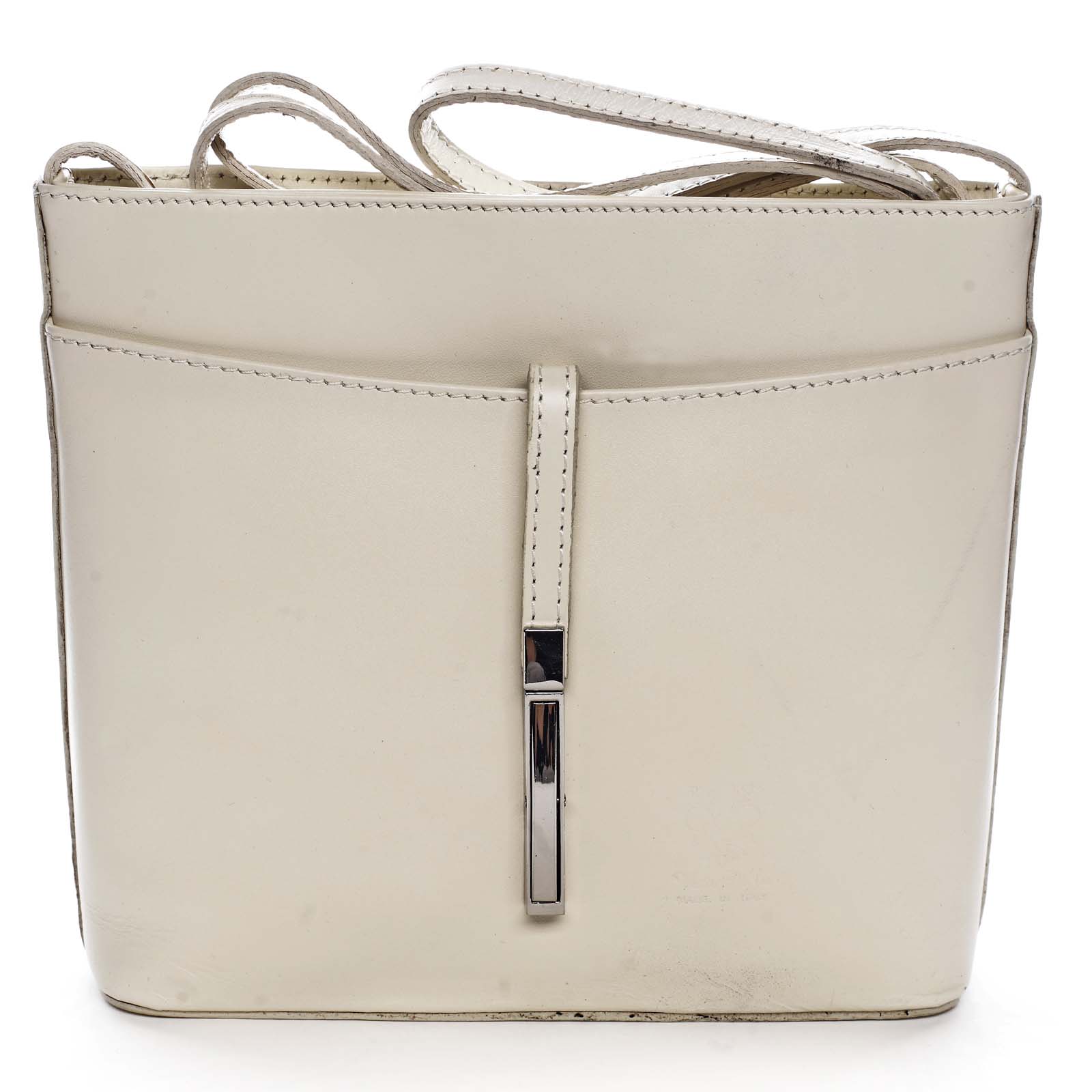 Dámska kožená crossbody kabelka béžová - ItalY Aneta