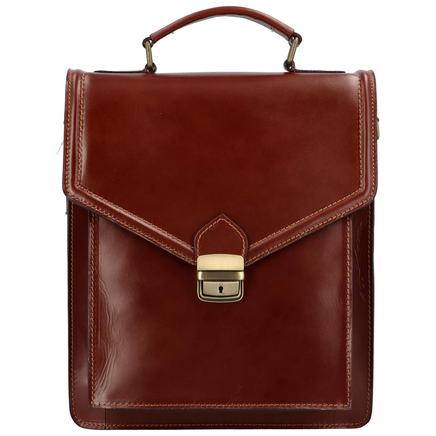 Veľké kožené etue na doklady tmavohnedé - Delami Brahall