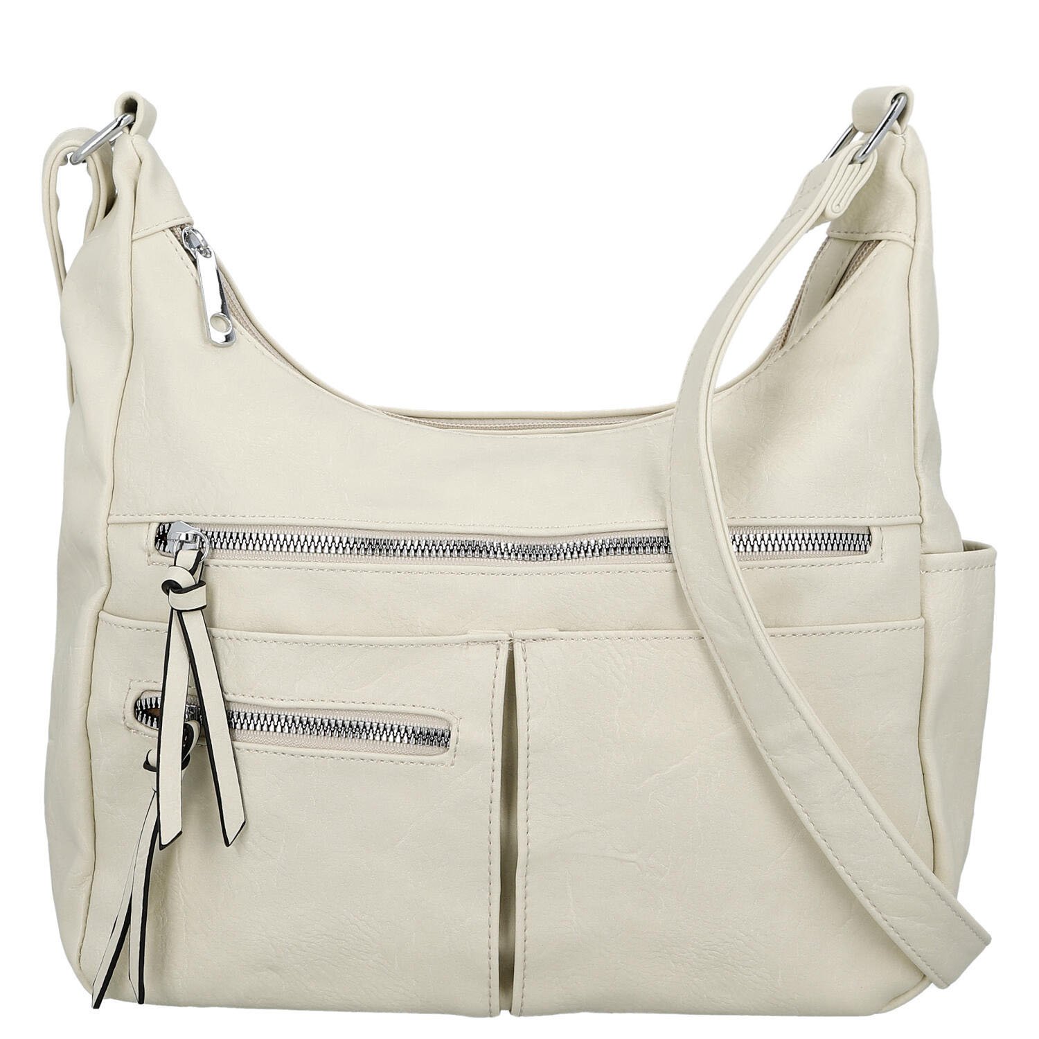 Dámska crossbody kabelka krémová - Firenze Kaisa