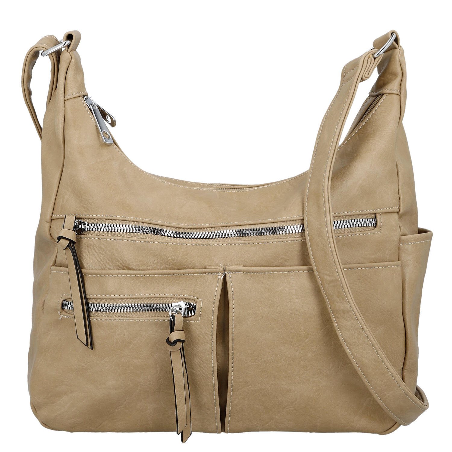 Dámska crossbody kabelka béžová - Firenze Kaisa