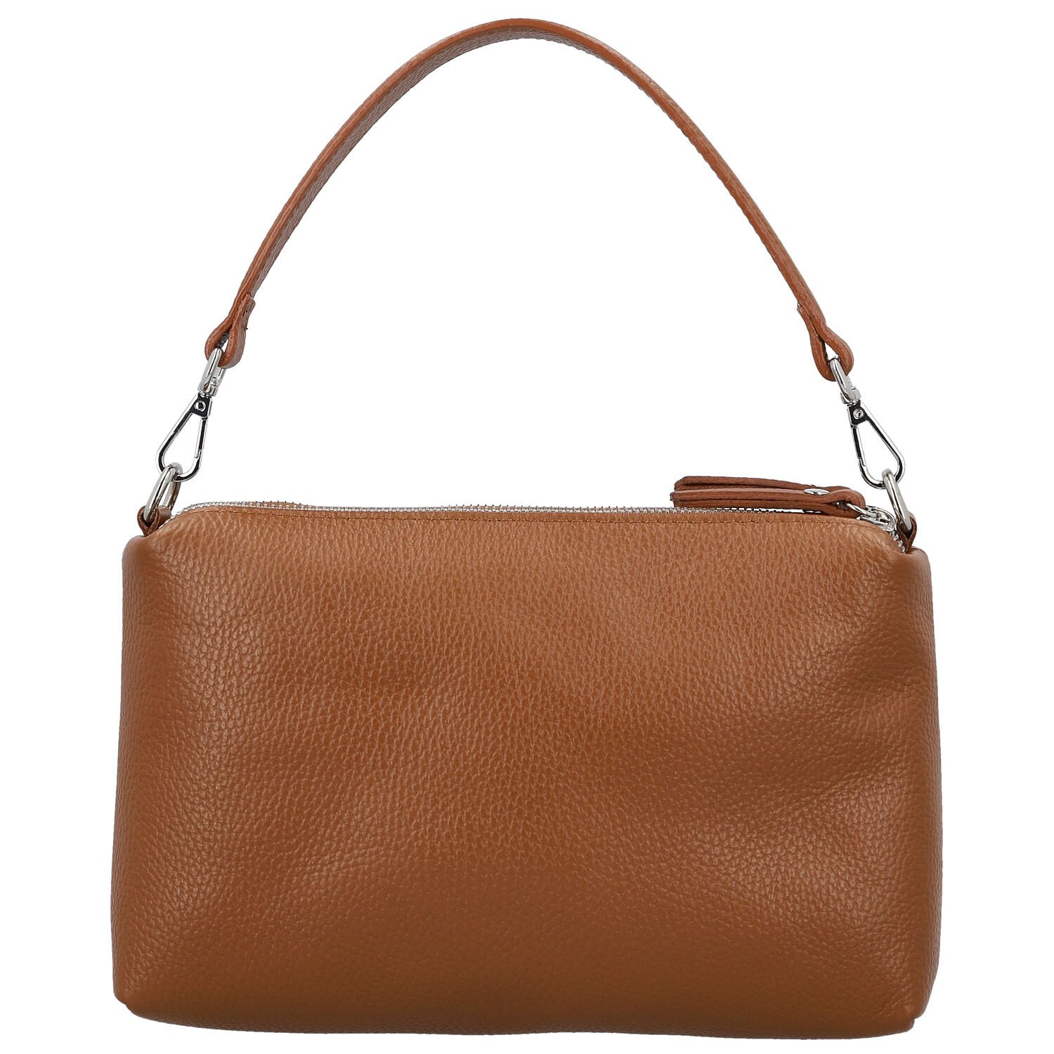 Dámska kožená kabelka na rameno koňaková - Delami Vera Pelle Sussan