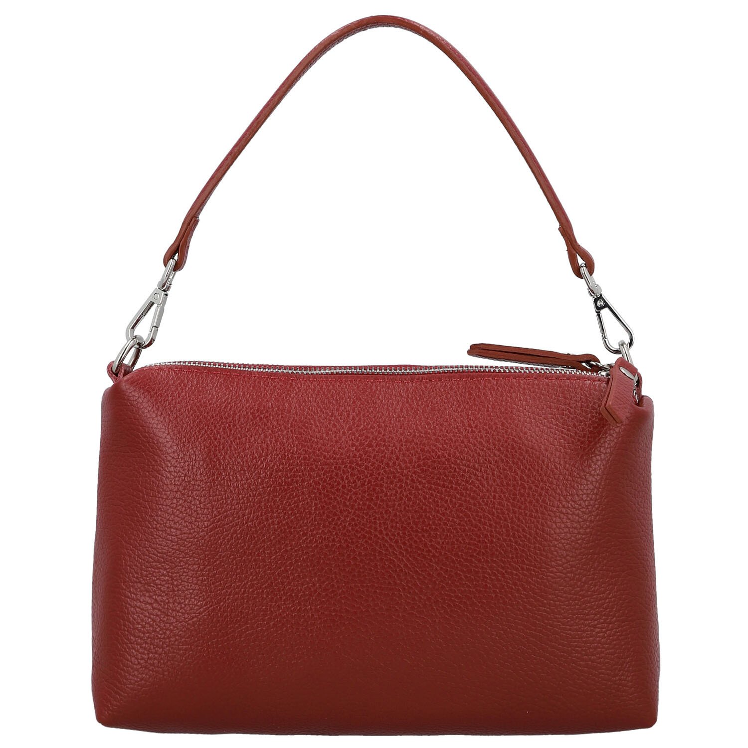 Dámska kožená kabelka na rameno tmavo červená - Delami Vera Pelle Sussan