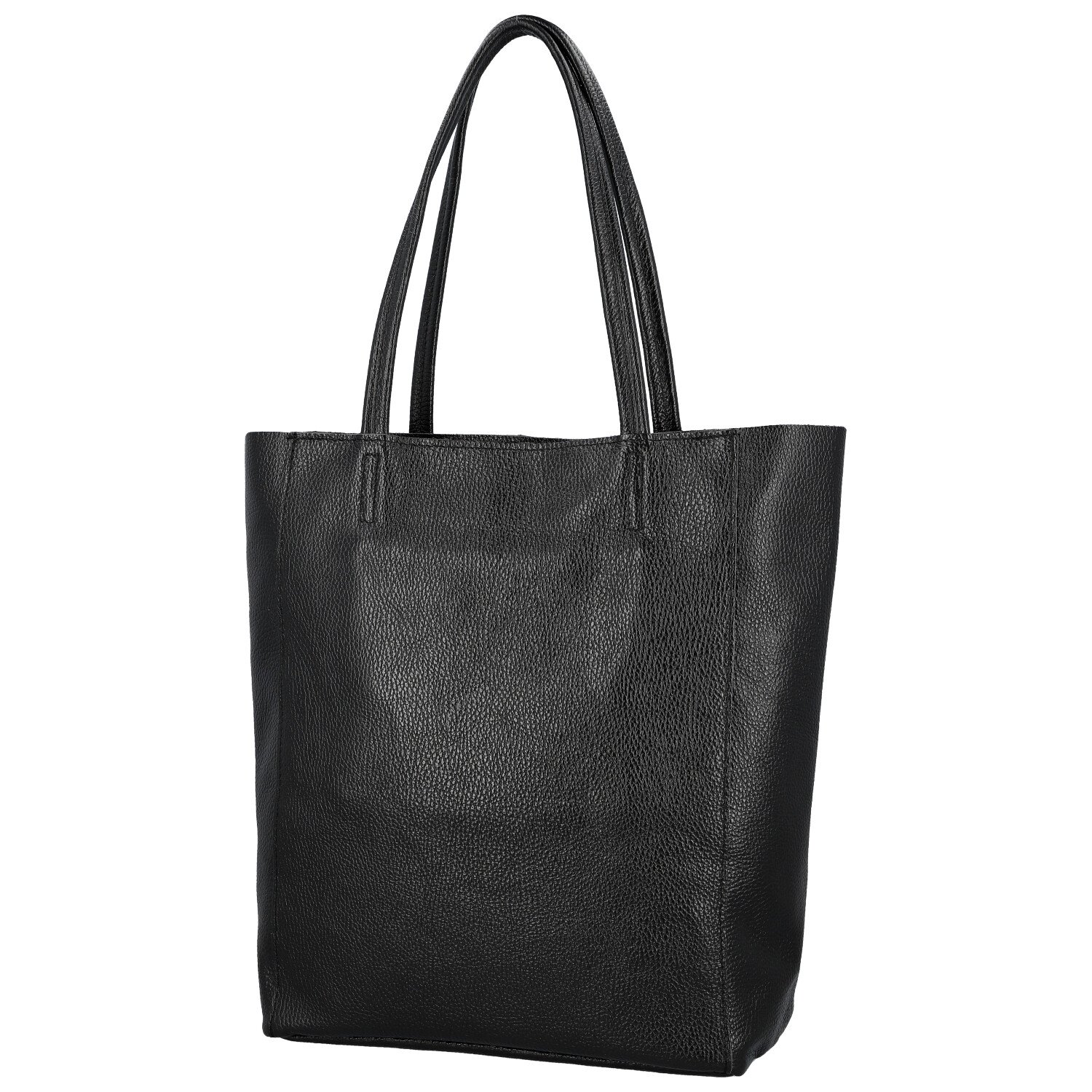 Dámska kožená kabelka na rameno čierna - Delami Vera Pelle Saniela