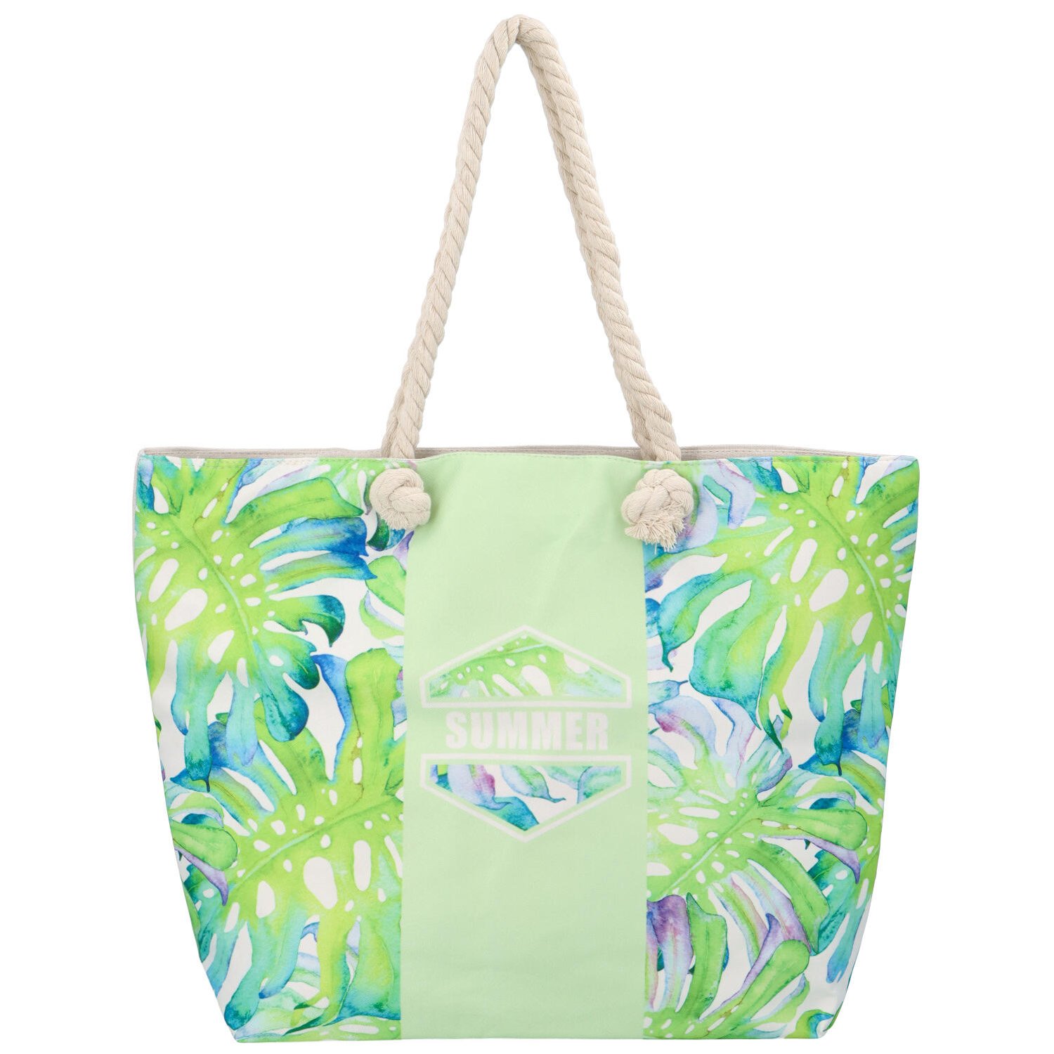 Moderná plážová taška svetlá zeleno modrá - Jesicca
