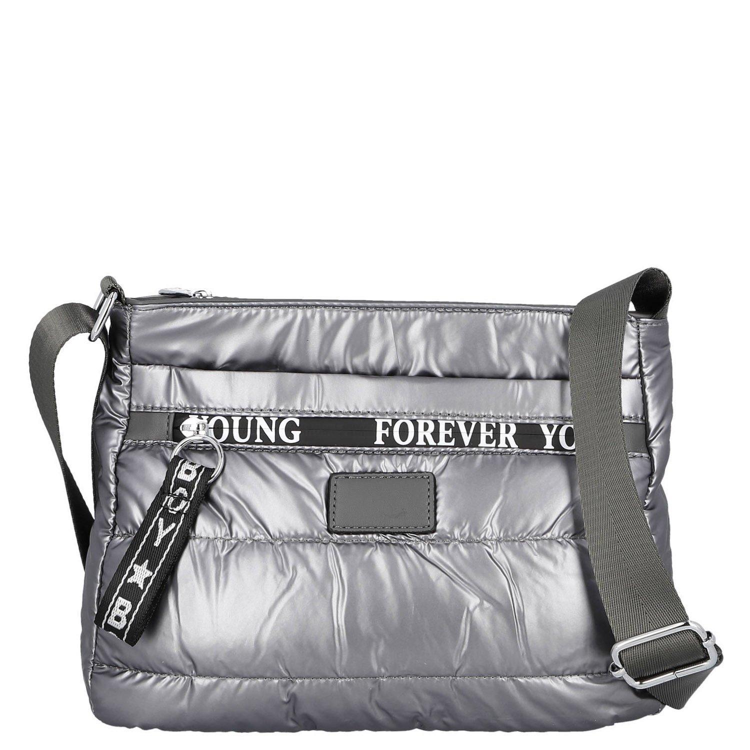 Dámska crossbody kabelka strieborná - Firenze Kornelie
