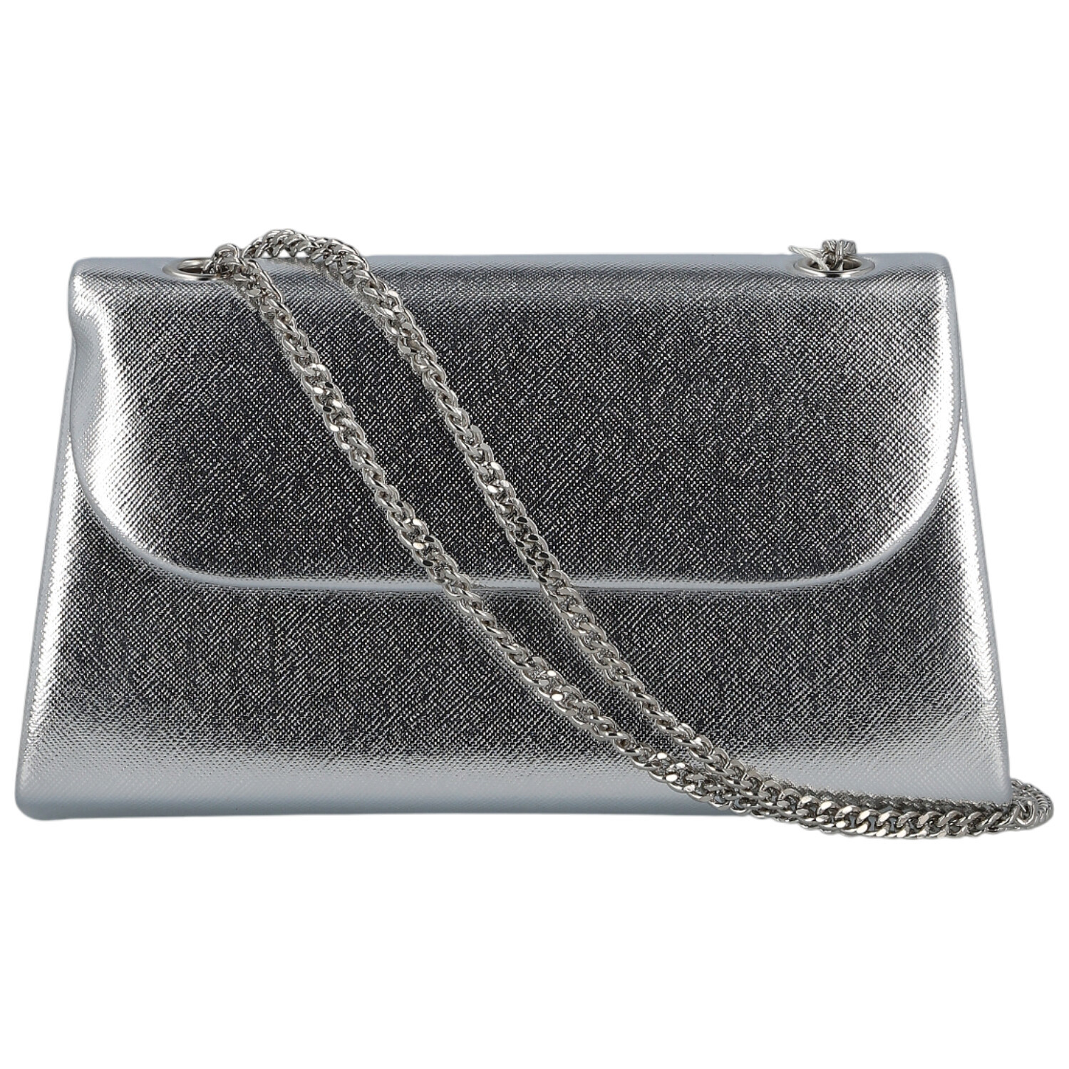 Dámska listová kabelka strieborná - Michelle Moon Leilani