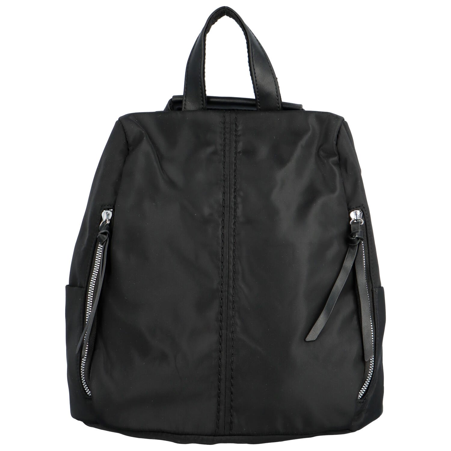 Dámsky látkový batoh kabelka čierny - Paolo Bags Myrtha