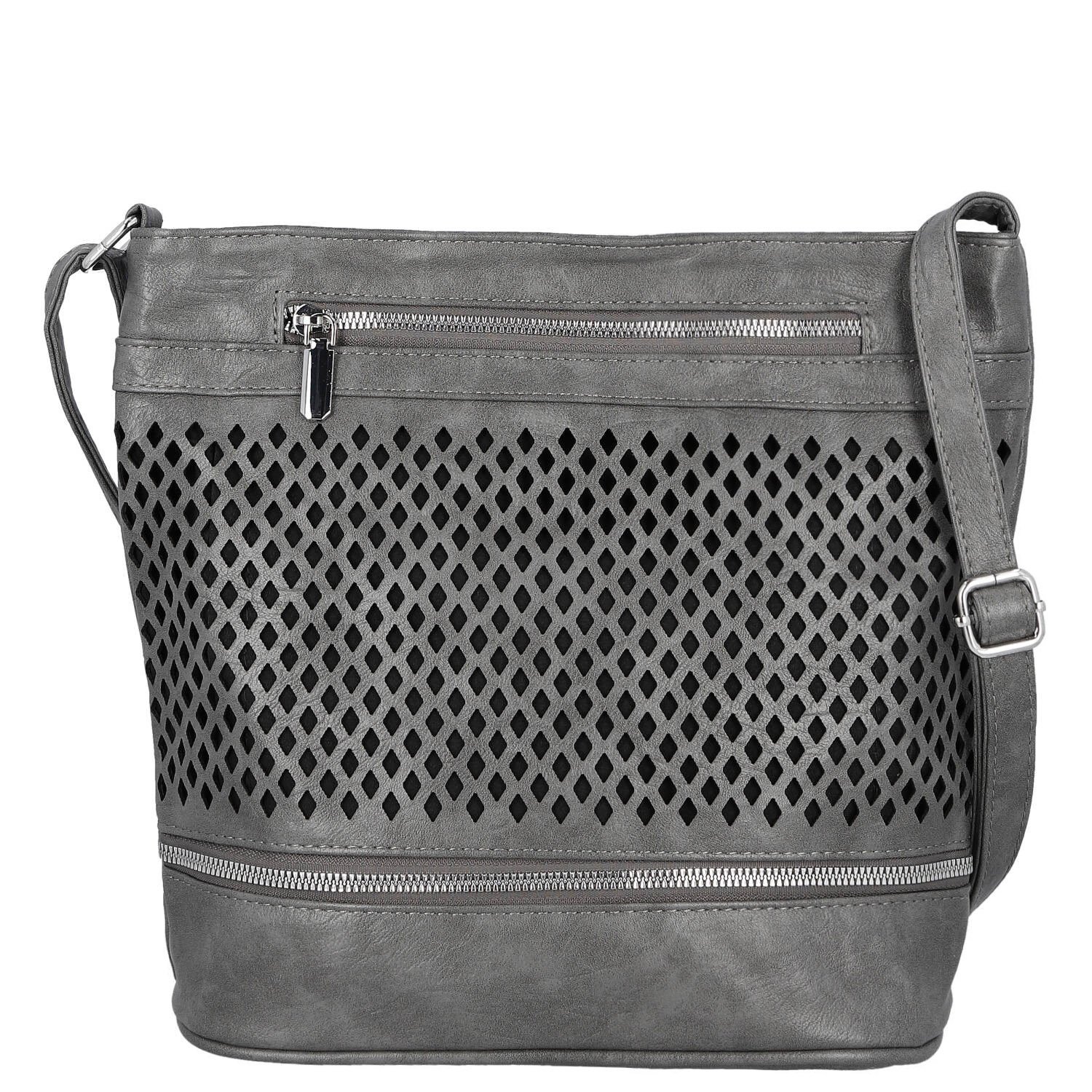 Dámska crossbody kabelka šedá - Firenze Samia