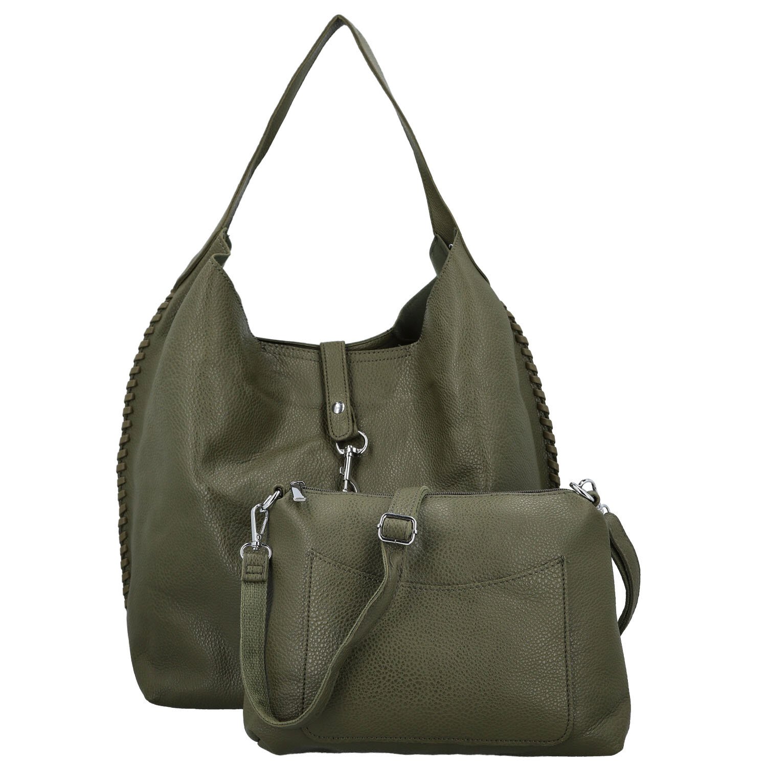 Dámsky set kabeliek tmavo zelený - Paolo bags Lona