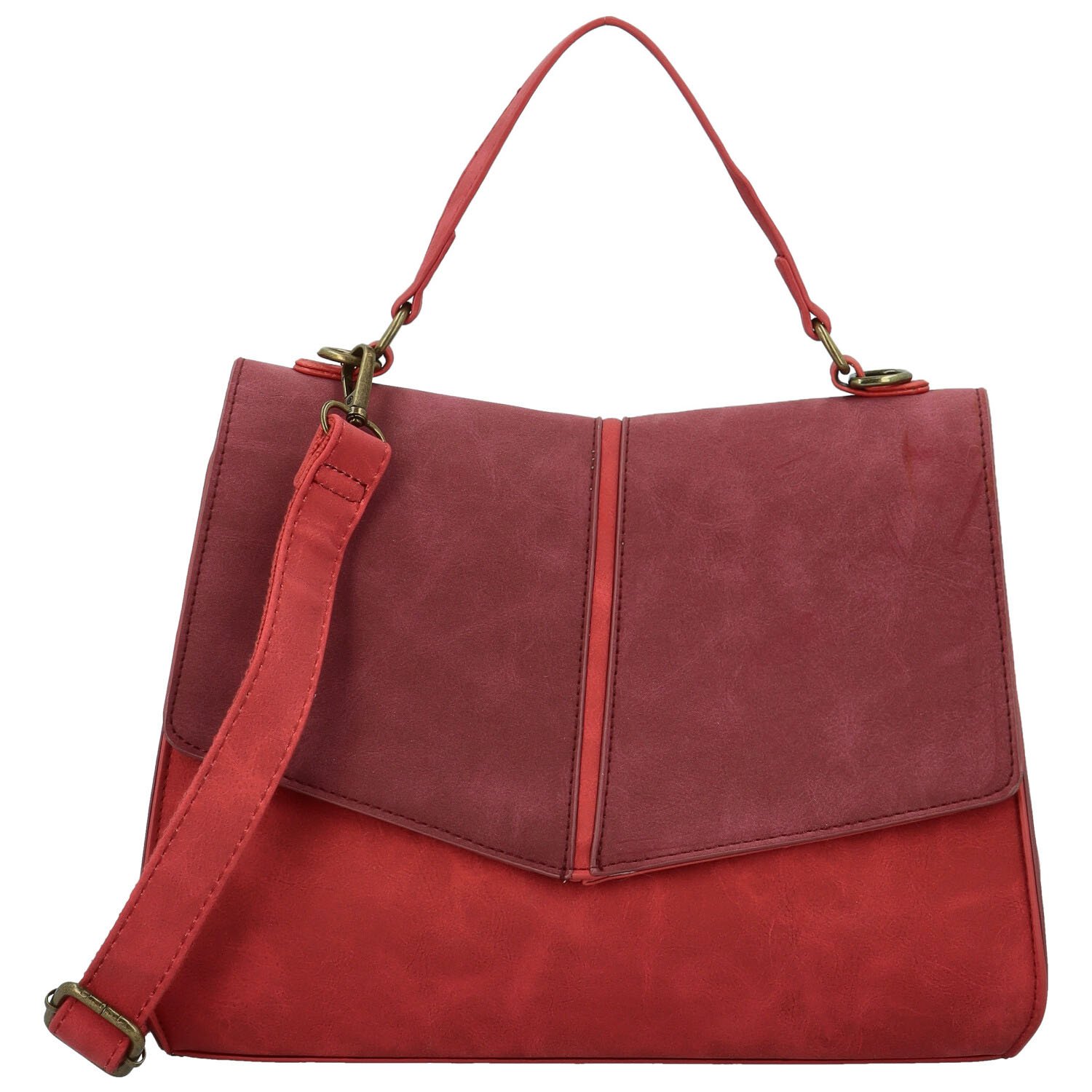 Dámska kabelka do ruky červeno/vínová - Paolo bags Simwa