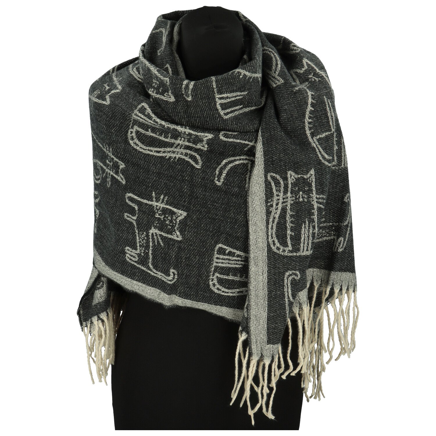 Dámsky šál čierno/béžový - Firenze Casey