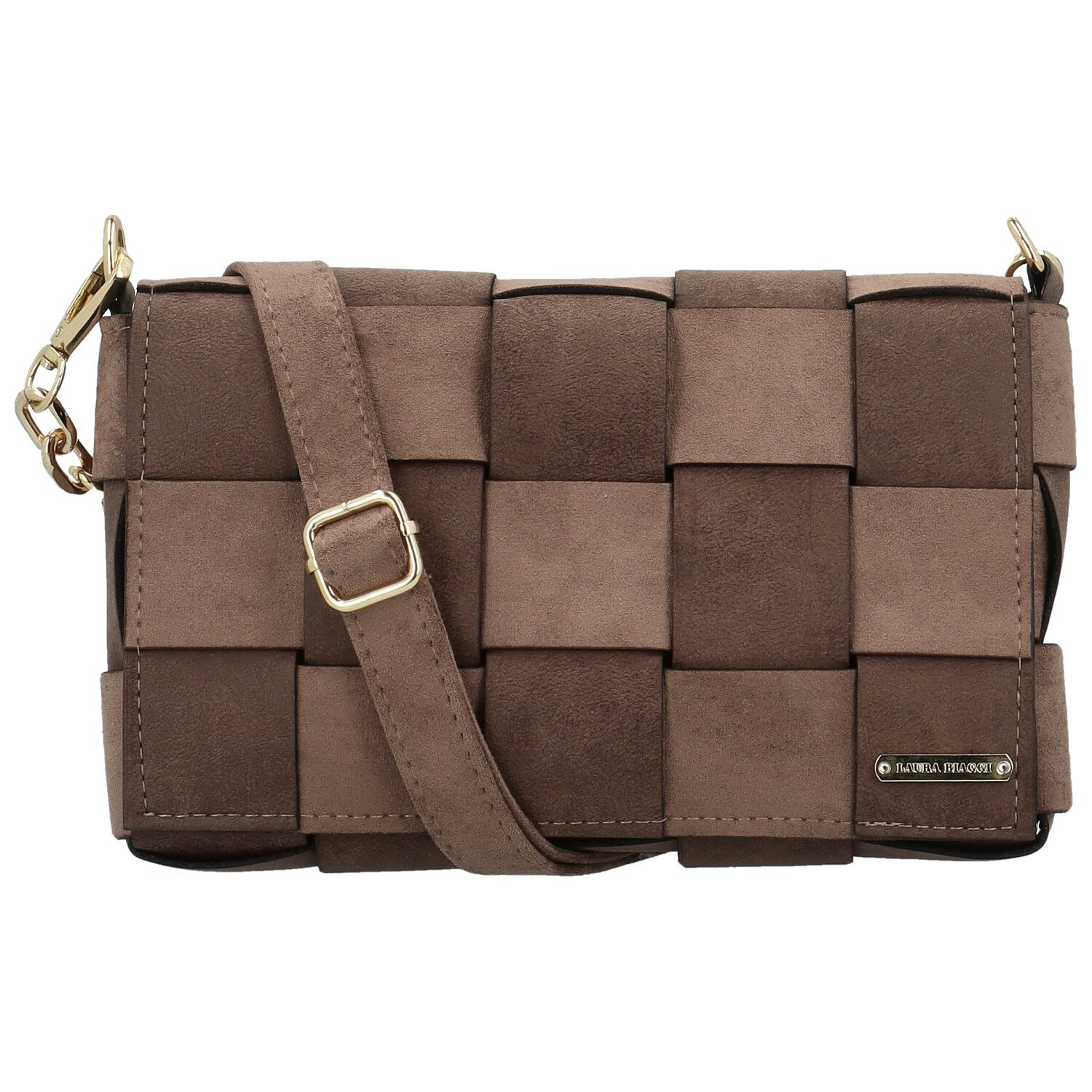 Dámska crossbody kabelka taupe - Laura Biaggi Fabia