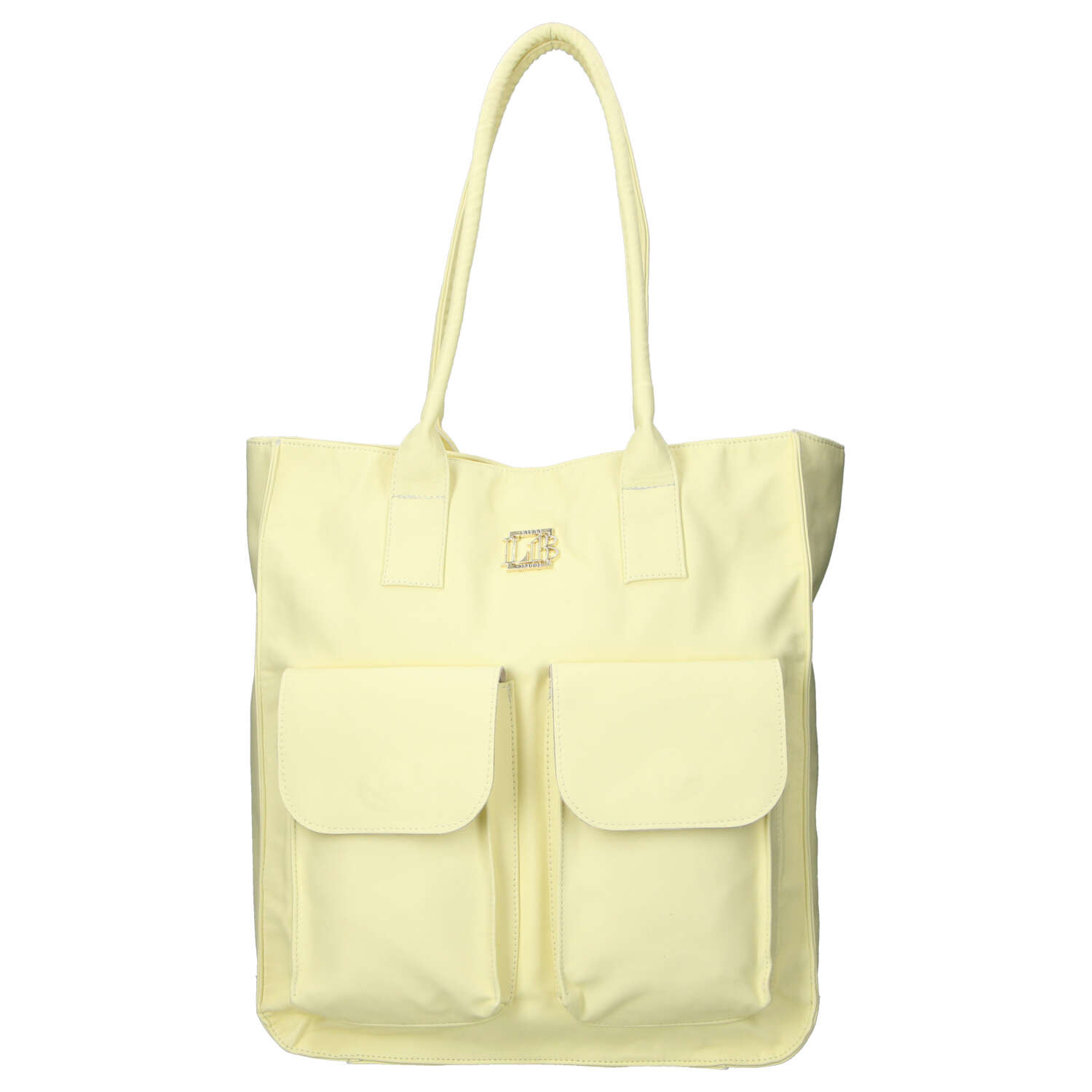 Dámska kožená shopper taška žltá - Laura Biaggi Malia