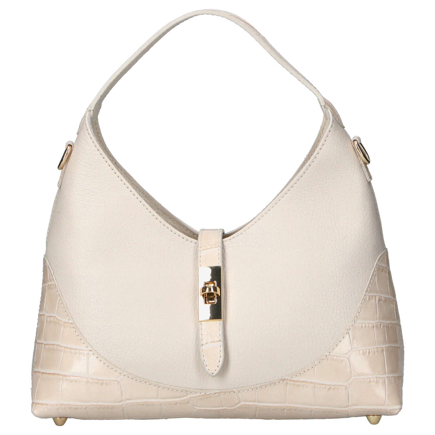 Dámska kožená kabelka béžová - Delami Vera Pelle Aria