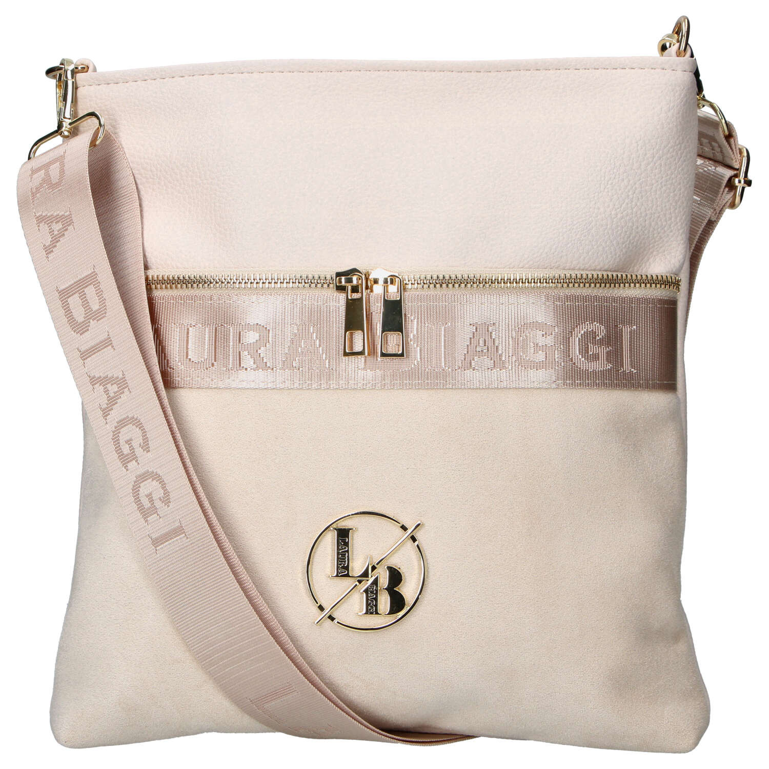 Dámska crossbody kabelka krémová - Laura Biaggi Kiasa