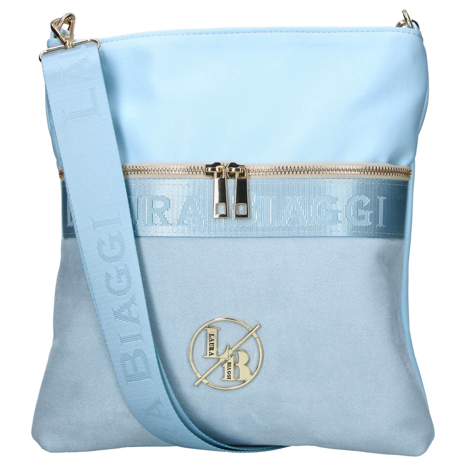 Dámska crossbody kabelka svetlo modrá - Laura Biaggi Kiasa