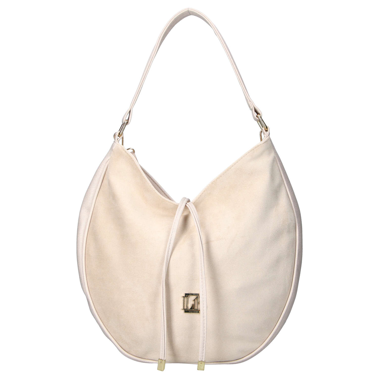 Dámska koženková kabelka cez rameno béžová - Laura Biaggi Elin