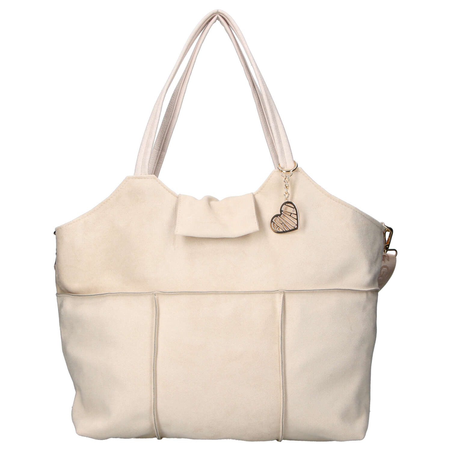 Dámska kožená kabelka cez rameno béžová - Laura Biaggi Sienna