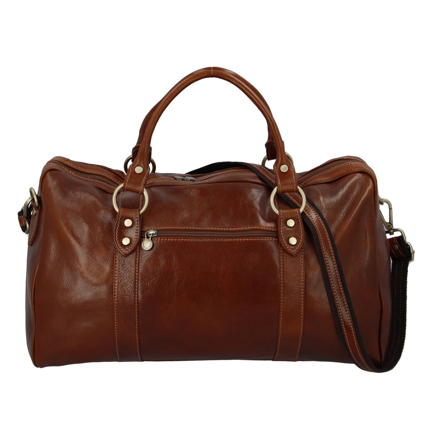 Cestovná kožená taška hnedá - Delami Vera Pelle Equado