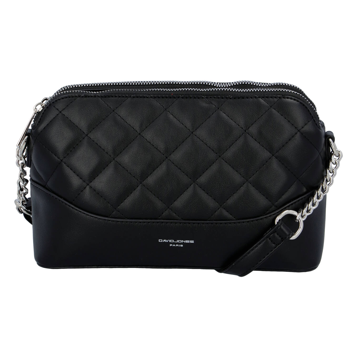 Módna prešívaná dámska koženková crossbody Freay, čierna