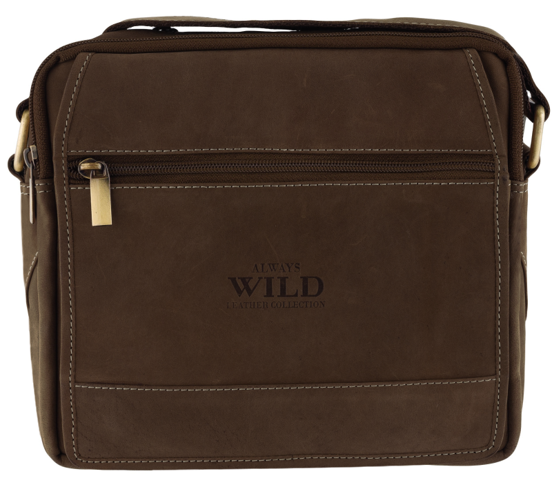 Pánska kožená crossbody/taška hnedá - Wild Trewor