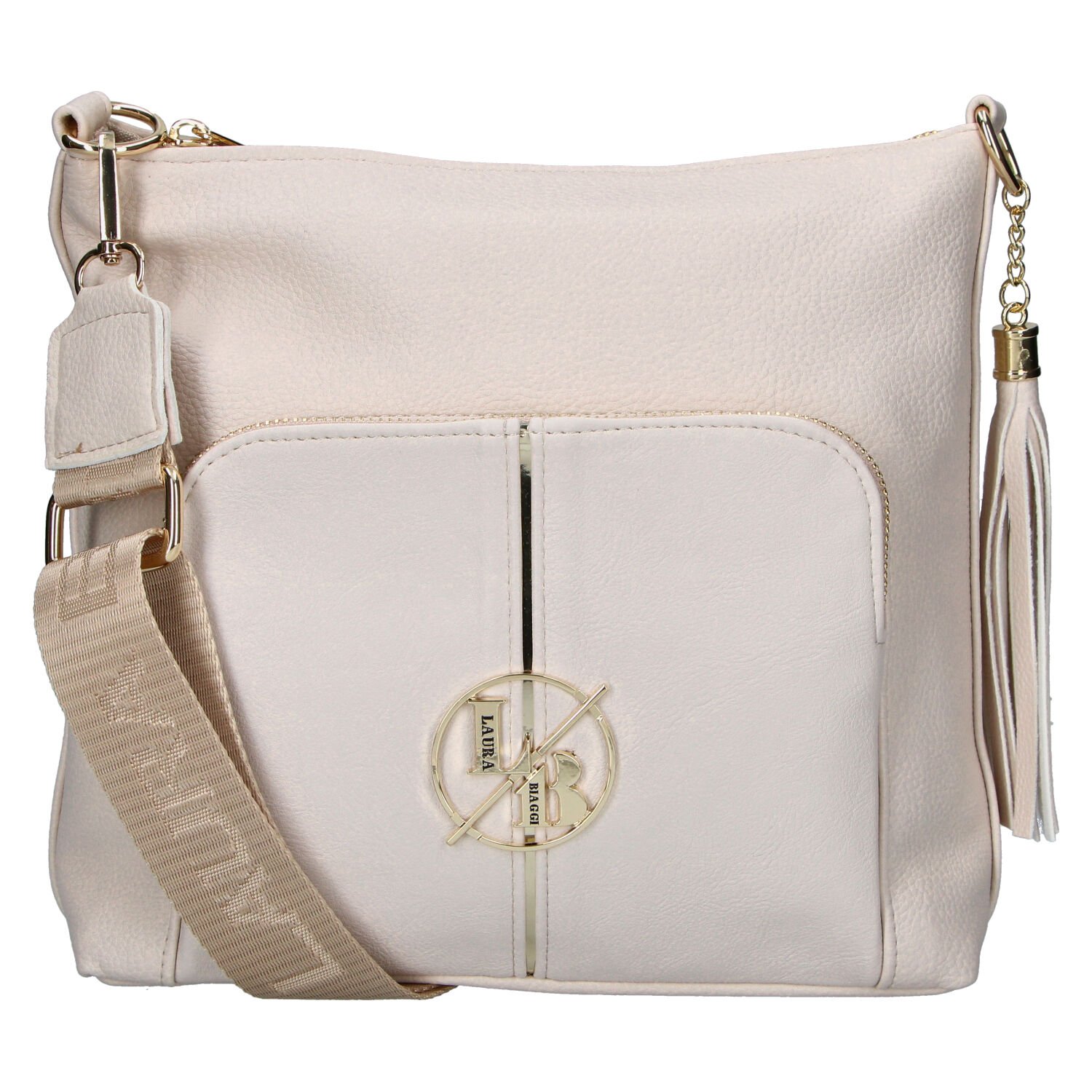 Dámska crossbody kabelka béžová - Laura Biaggi Magia