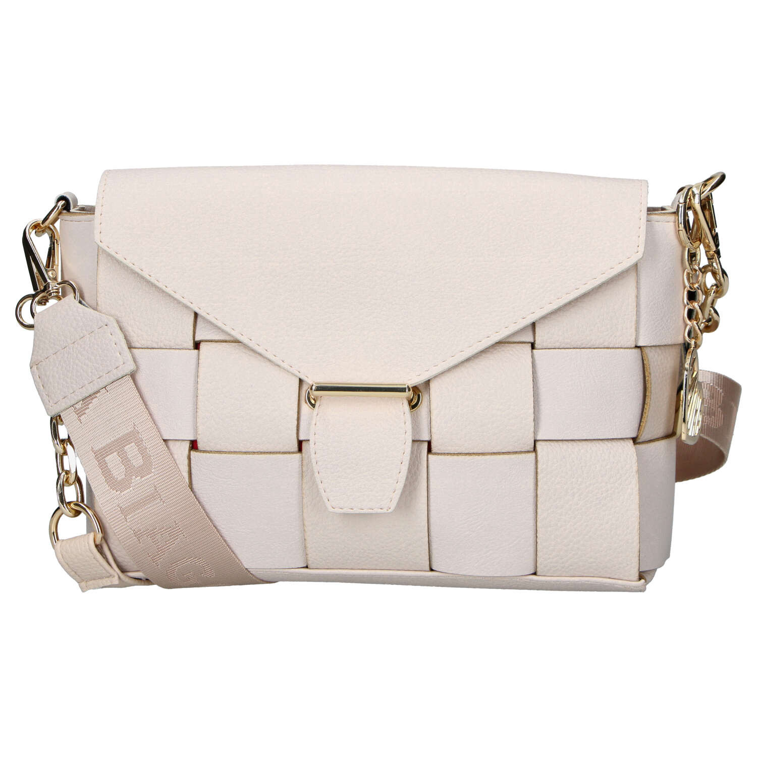 Dámska crossbody kabelka béžová - Laura Biaggi Saya