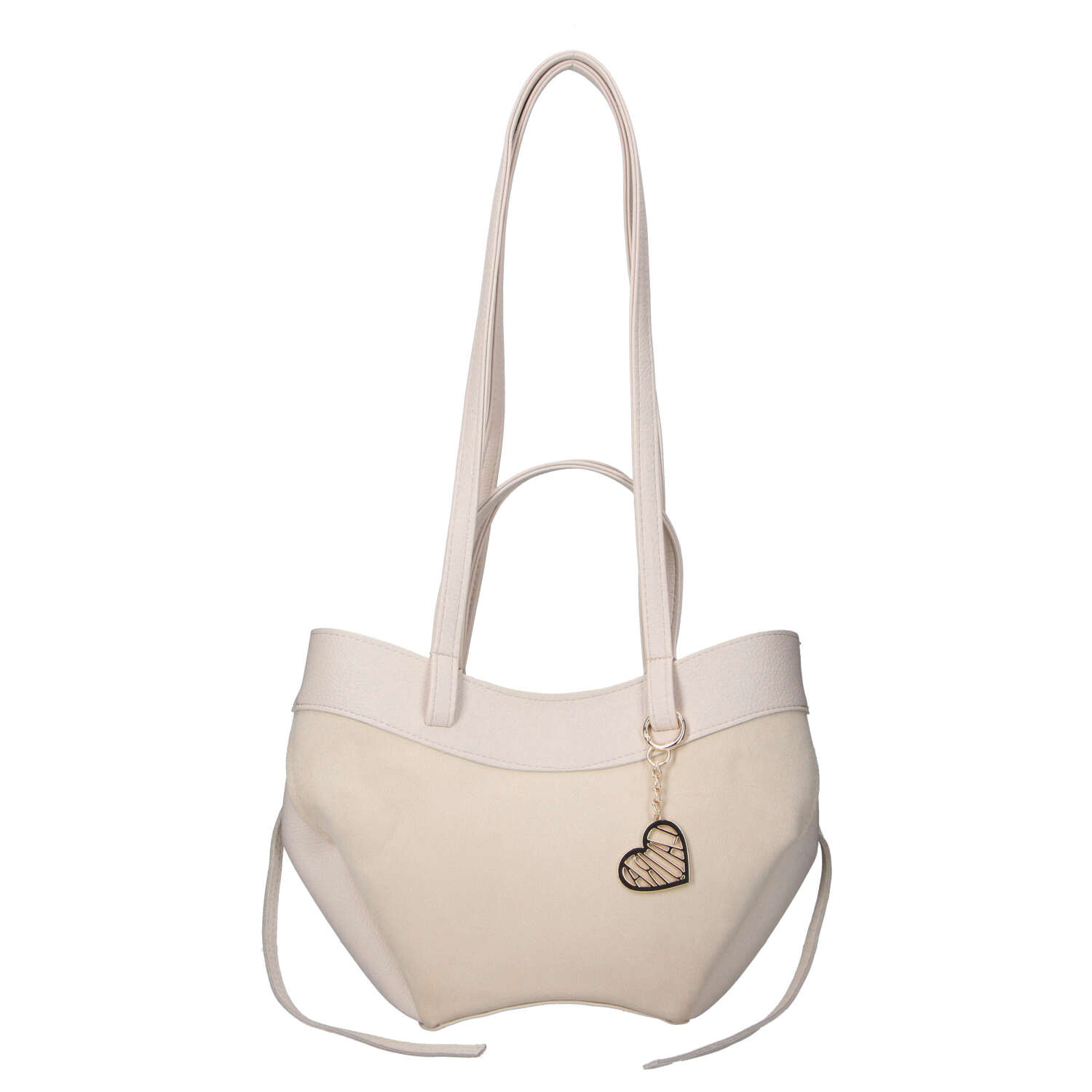 Dámska koženková kabelka cez rameno béžová - Laura Biaggi Celina