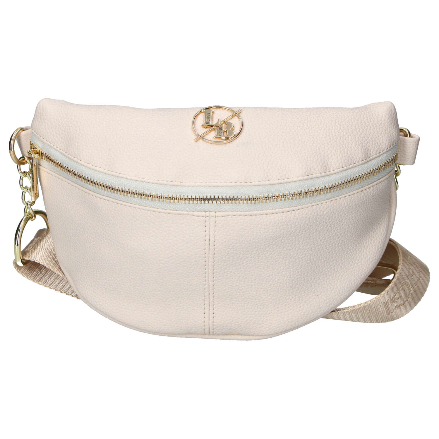 Dámska koženková oblička béžová - Laura Biaggi Adae