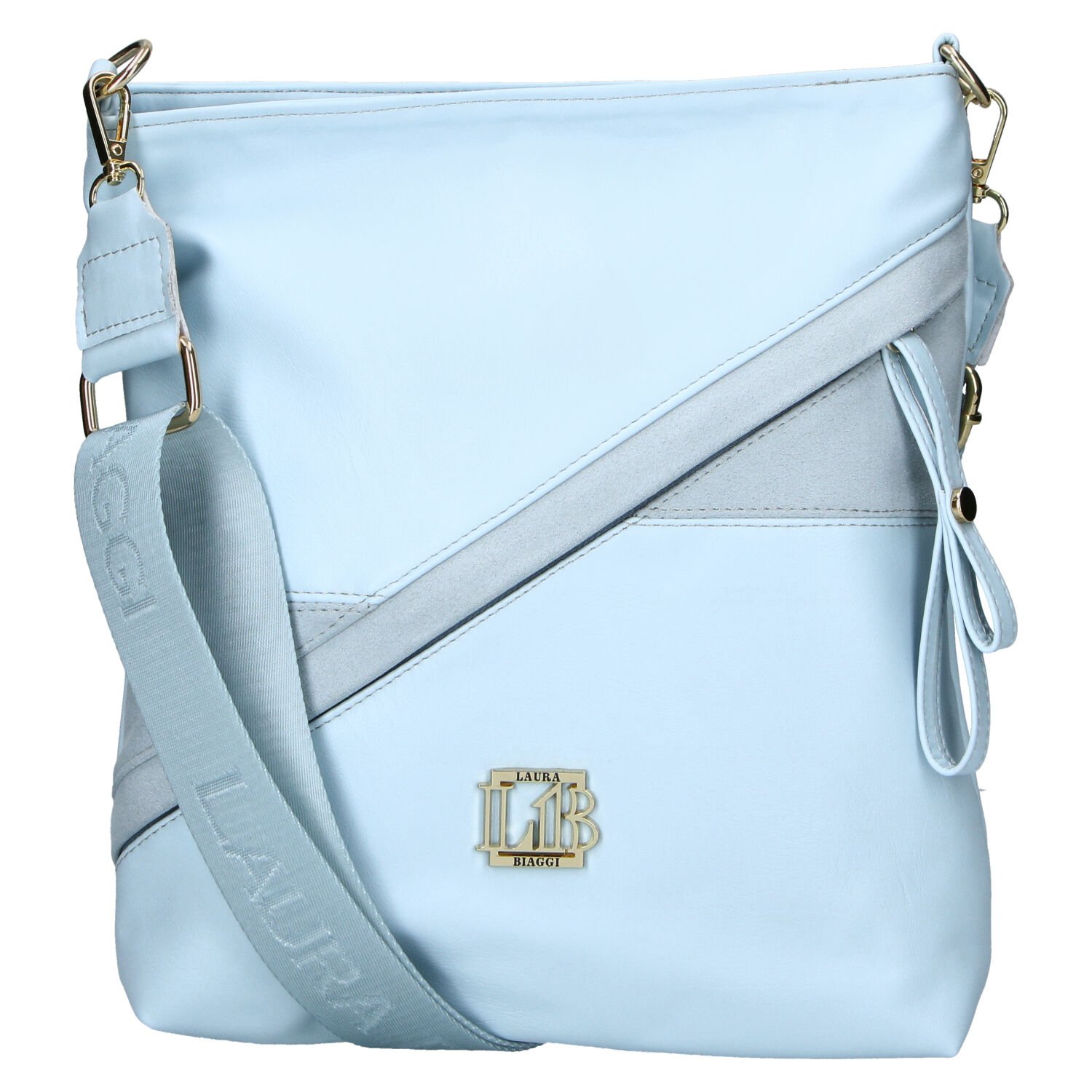 Dámska crossbody kabelka svetlo modrá - Laura Biaggi Sherica