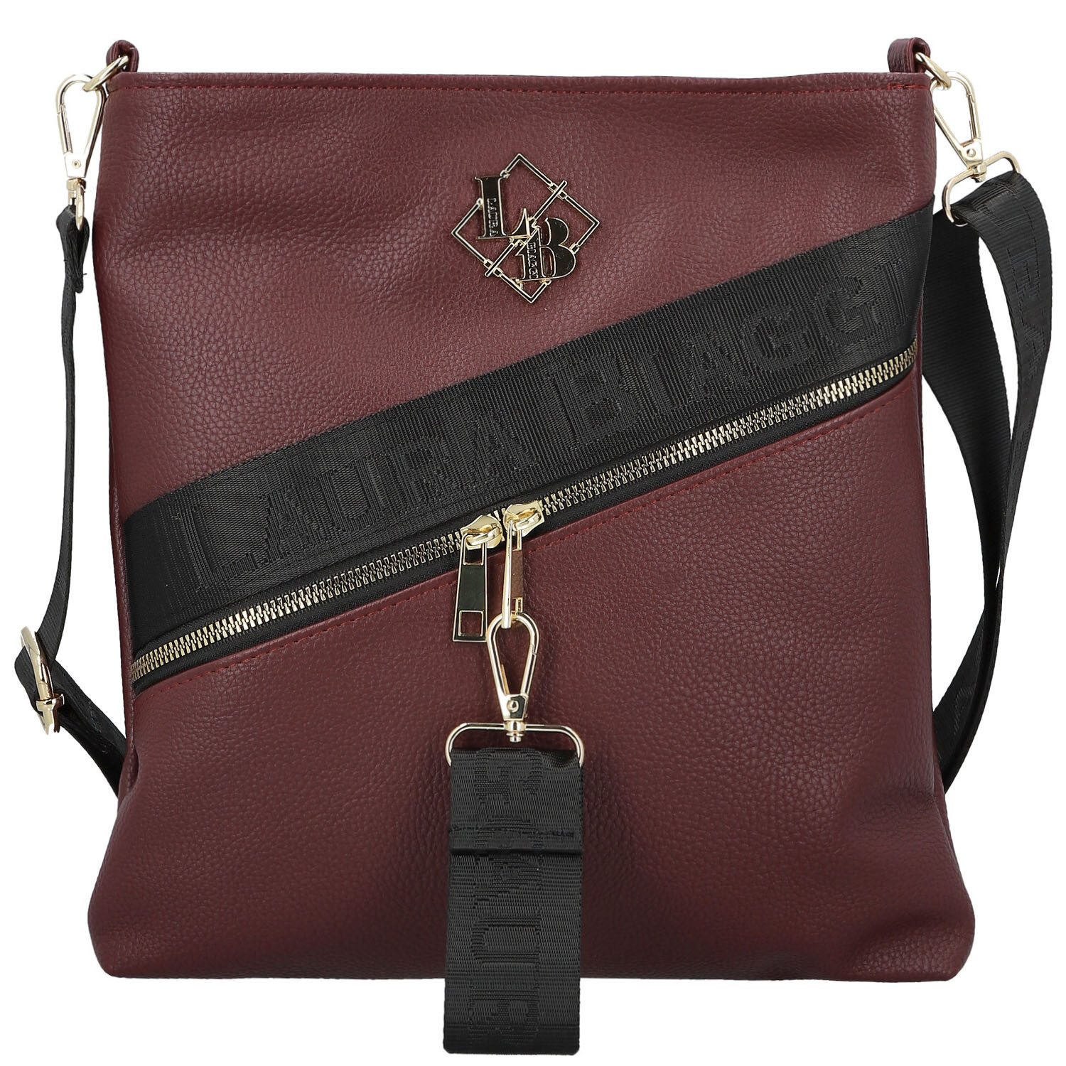 Dámska crossbody kabelka vínová - Laura Biaggi Latoya new
