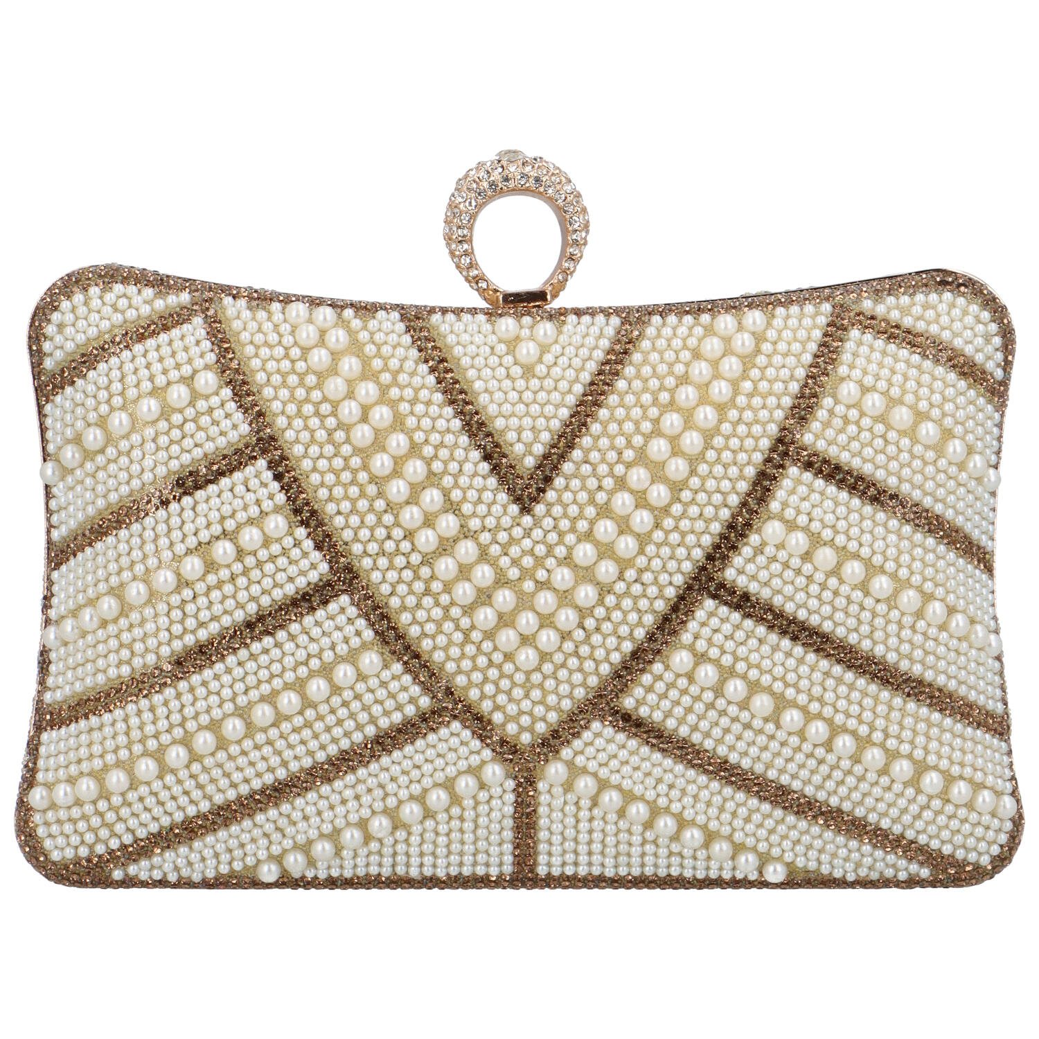 Dámska listová kabelka zlatá - Moon Tinley