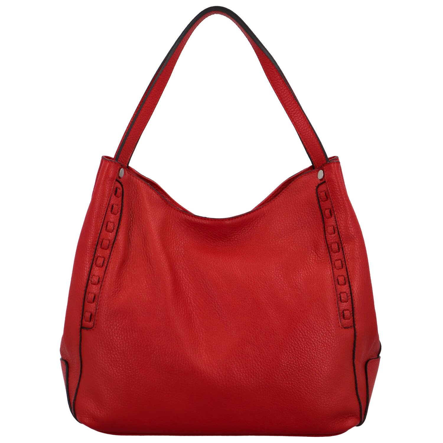 Dámska kožená kabelka cez rameno červená - Delami Evelyn