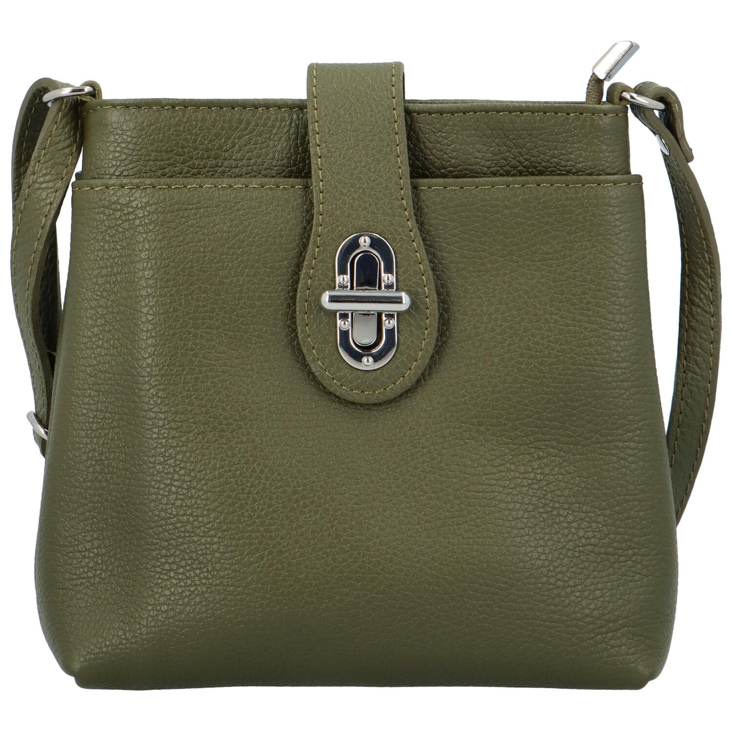 Dámska kožená crossbody kabelka khaki - ItalY Laira