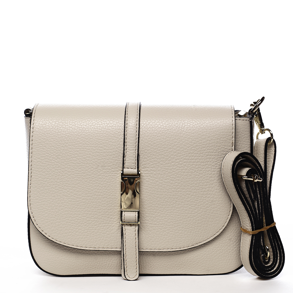 Dámska kožená crossbody kabelka béžová - ItalY Neul