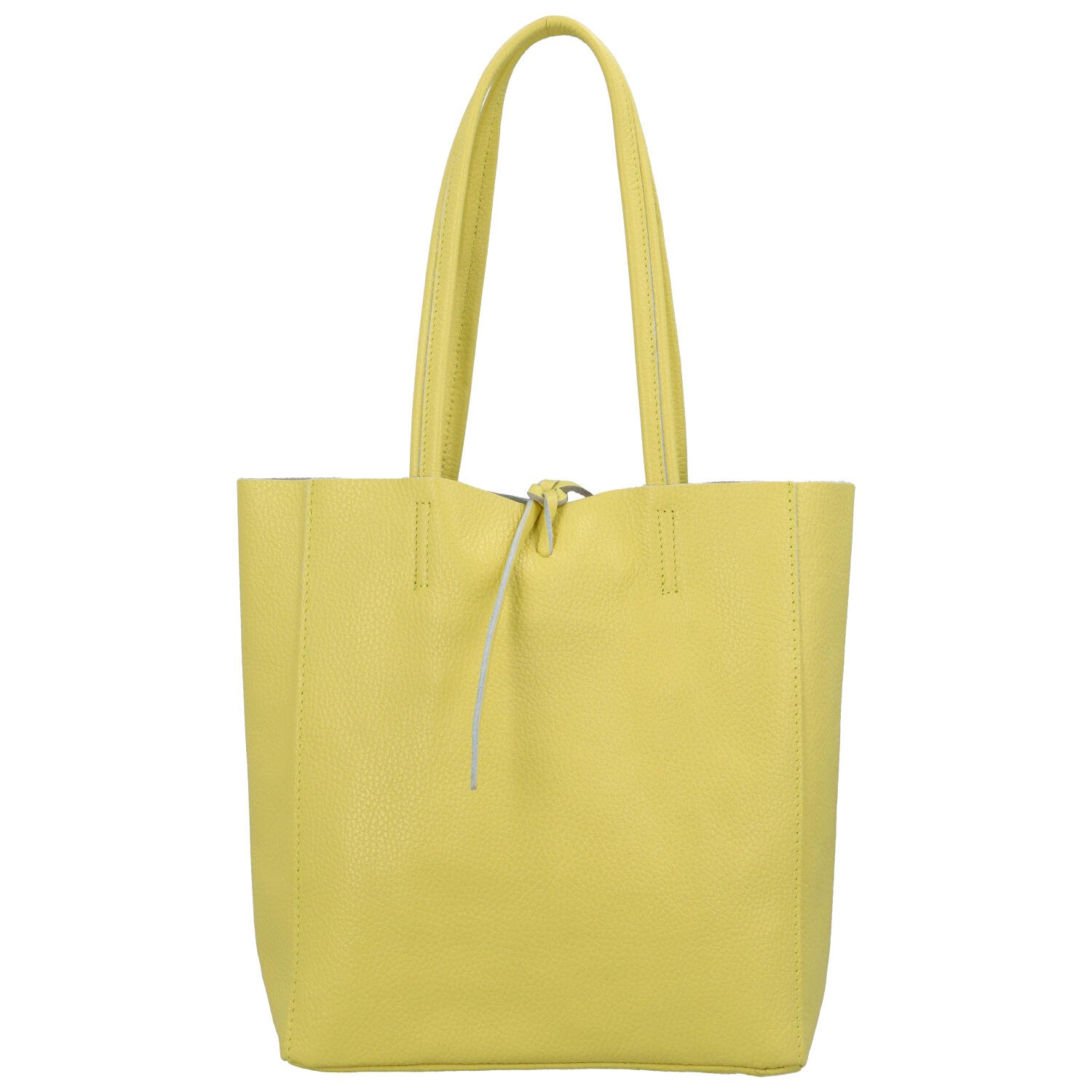 Dámska svetlo žltá kožená kabelka cez rameno - ItalY Noox Two