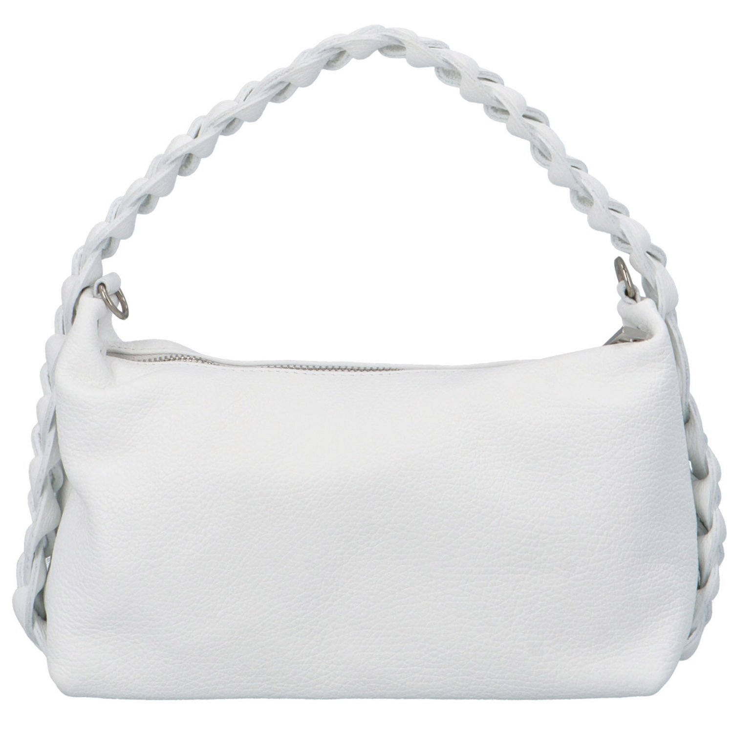 Dámska kožená kabelka do ruky biela - Delami Selmega
