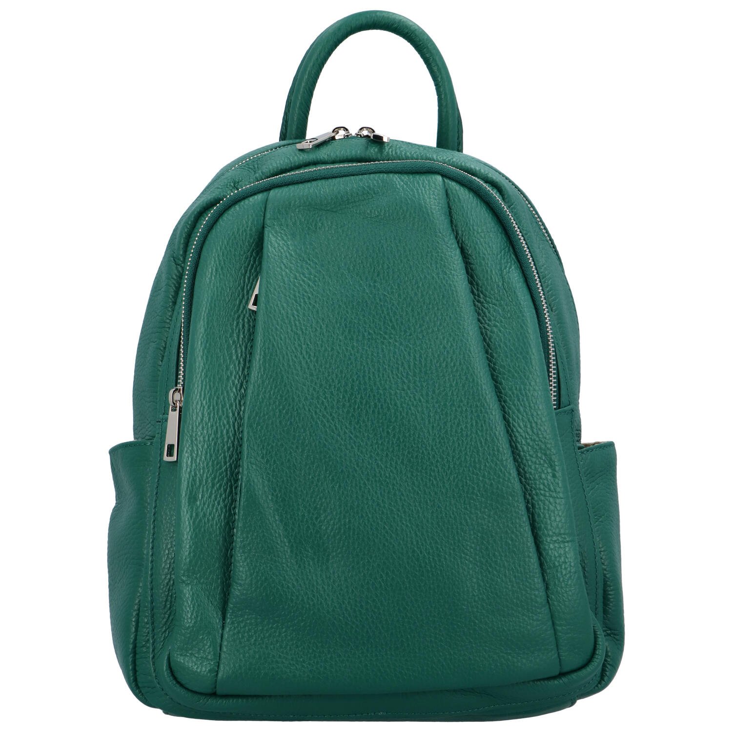 Dámsky kožený batôžtek zelený - Delami Cocoa