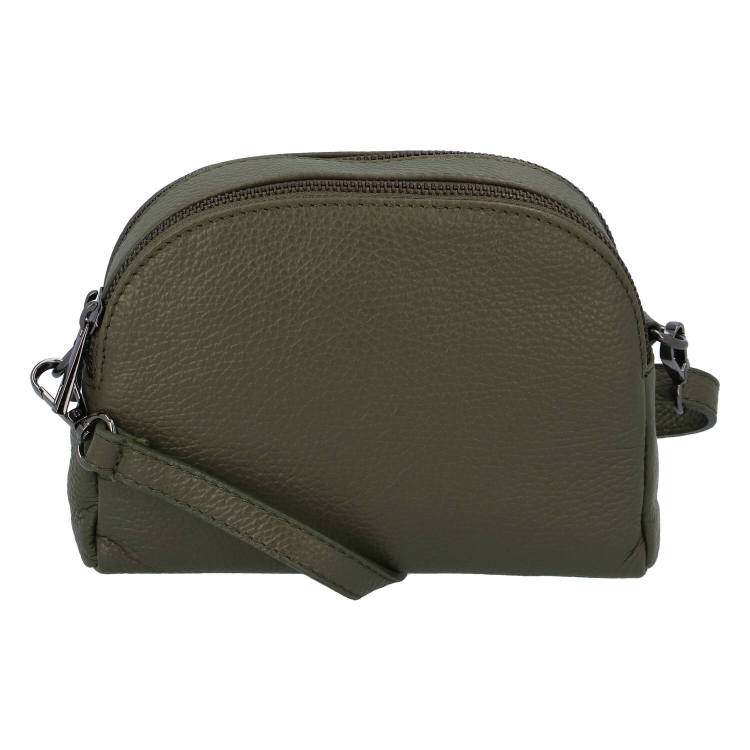 Dámska kožená crossbody kabelka khaki - ItalY Dimba