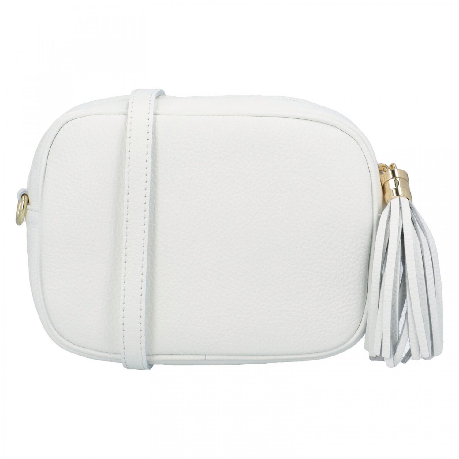 Dámska kožená crossbody kabelka biela -  ItalY Kriane G