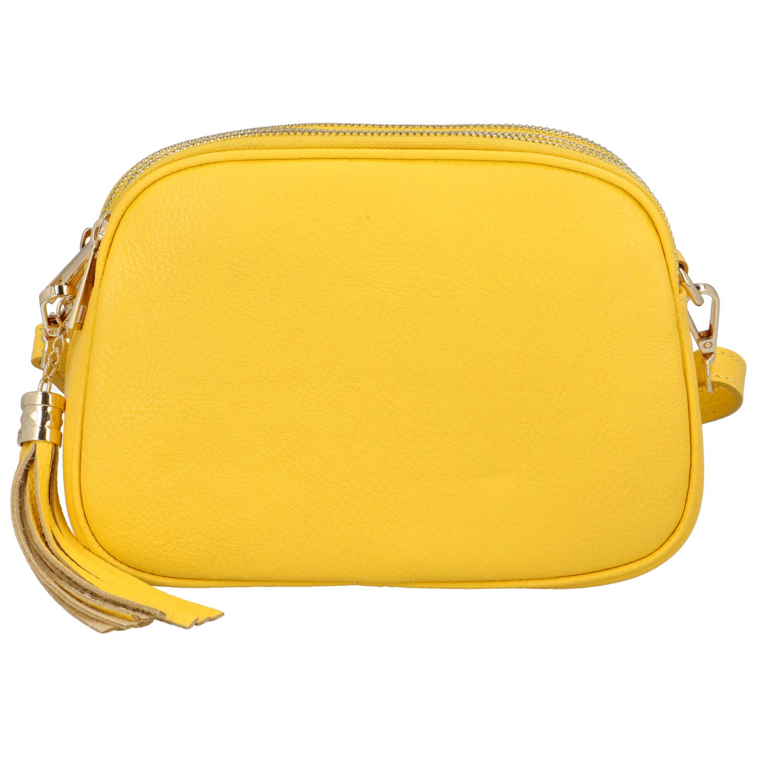 Dámska kožená crossbody kabelka žltá - ItalY Prianna G