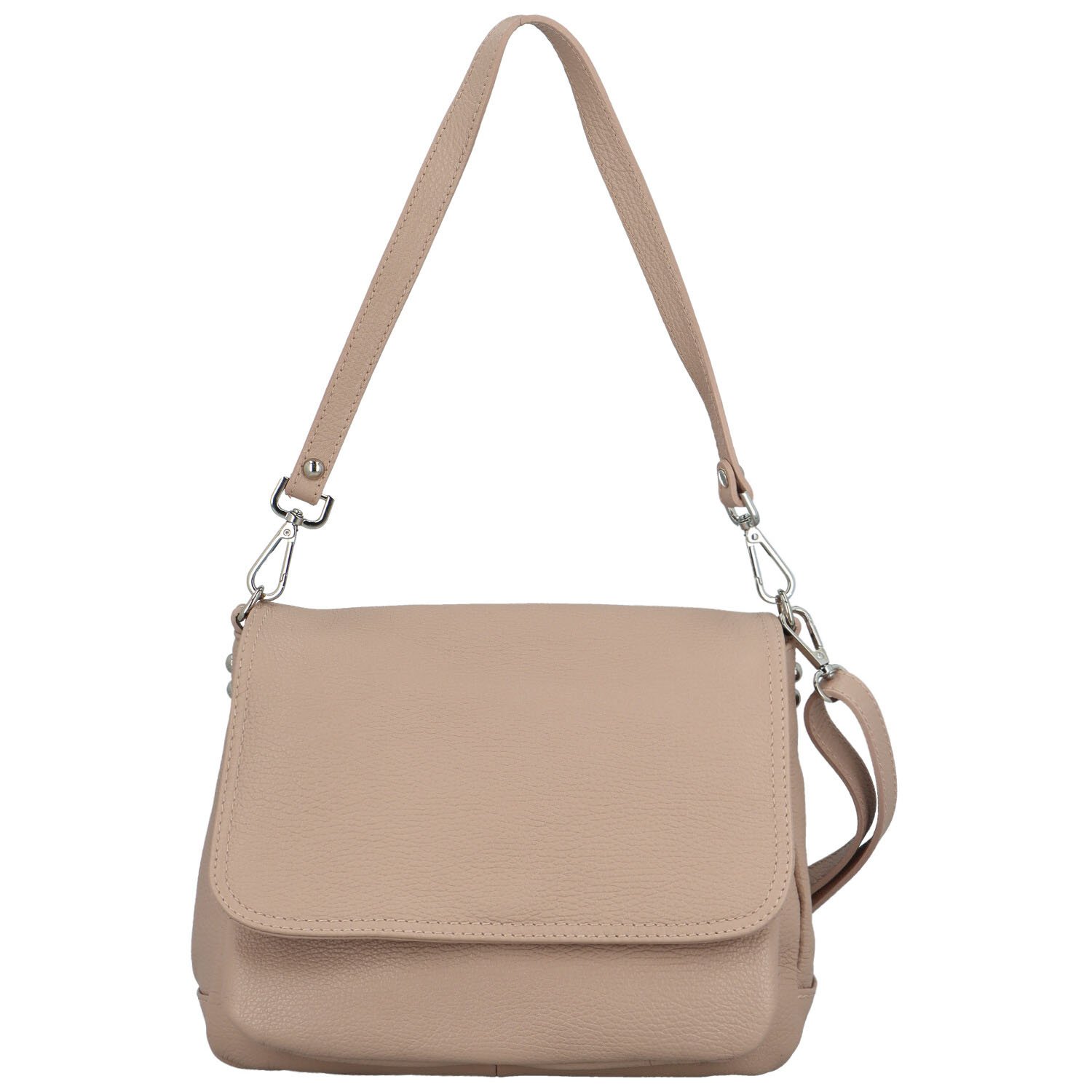 Dámska kožená crossbody kabelka púdrová - Delami Madleen